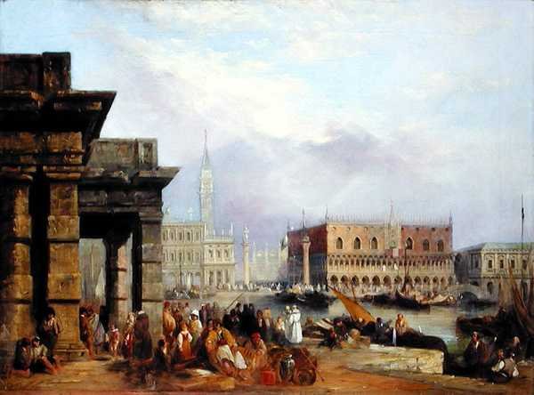 Widok Wenecji (olej na płótnie) autorstwa Edward Pritchett
