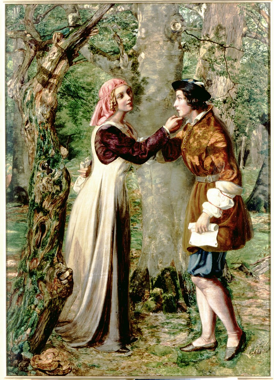 Celia mówi Rosalind, że Orlando jest w lesie autorstwa Edward Rainford