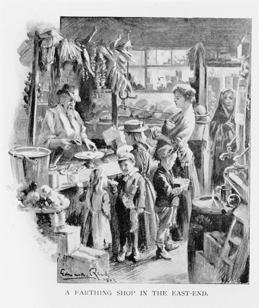 Sklep Farthing na East Endzie, 1902 autorstwa Edward Read