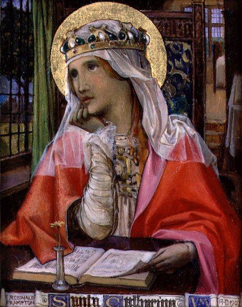 Święta Katarzyna, ok. 1900 (olej na desce) autorstwa Edward Reginald Frampton