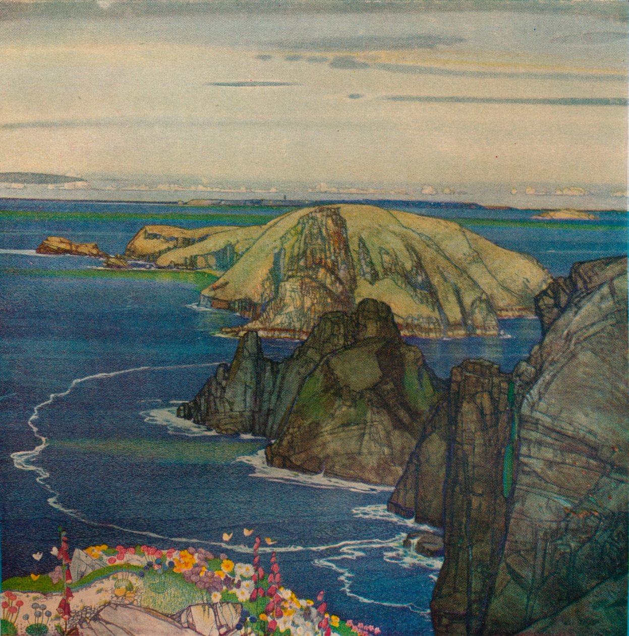 Wyspa Brecqhou, Off Sark, ok. 1921 r. autorstwa Edward Reginald Frampton