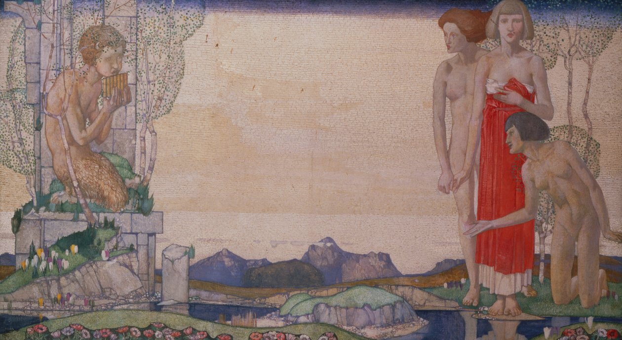 Głos Pana (olej na płótnie) autorstwa Edward Reginald Frampton