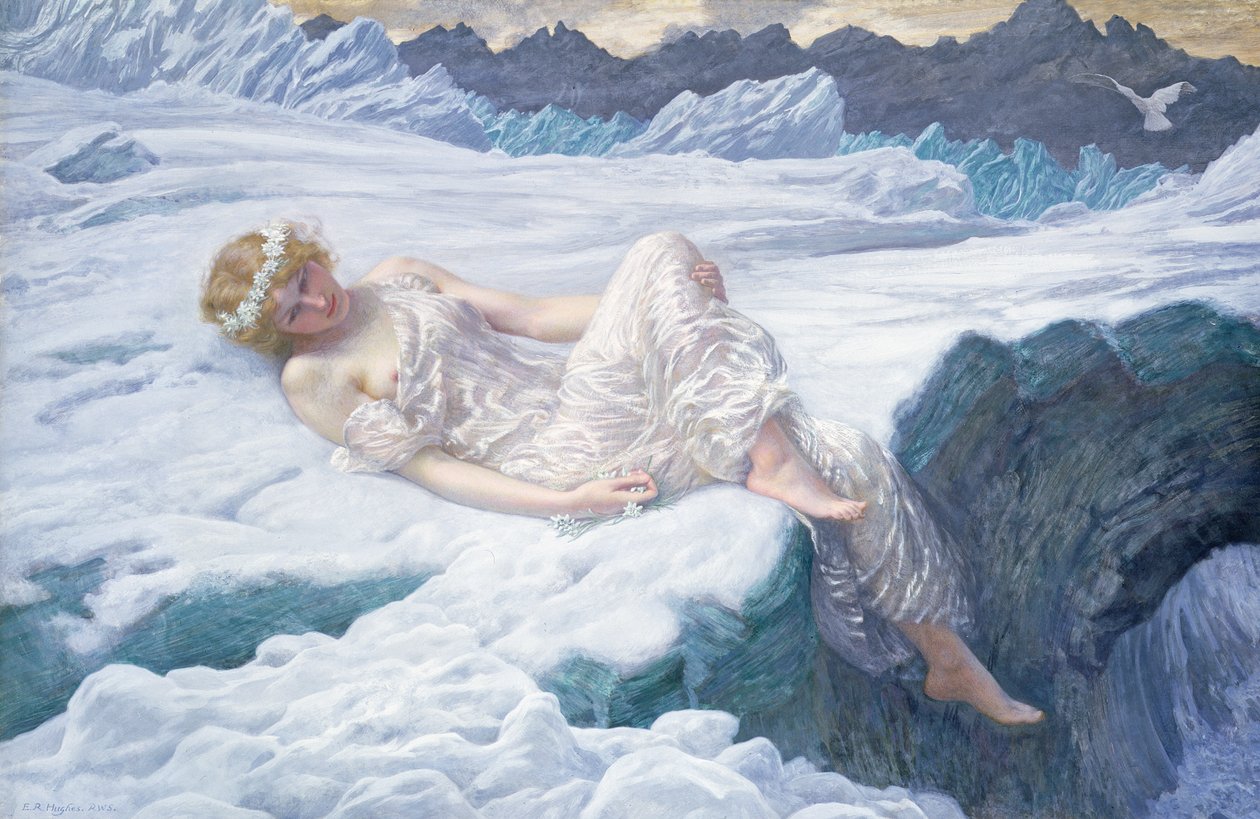 Serce Śniegu, 1907 (wc i kolor nadwozia na papierze) autorstwa Edward Robert Hughes