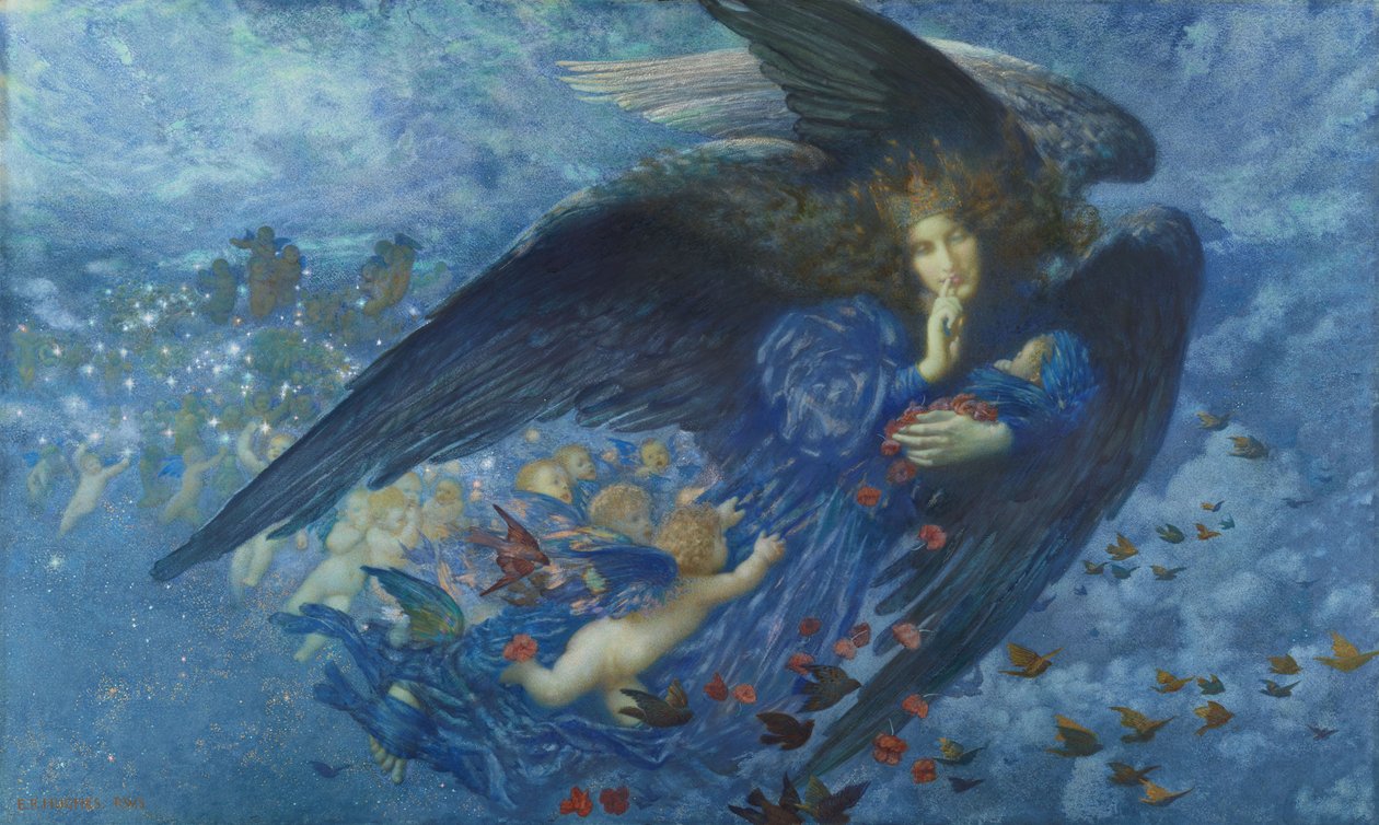 Noc z jej Pociągiem Gwiazd, 1912 autorstwa Edward Robert Hughes