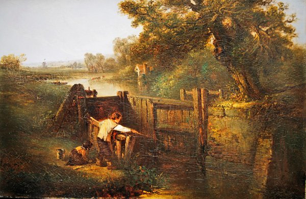 Scena blokady (olej na panelu) autorstwa Edward Robert Smythe