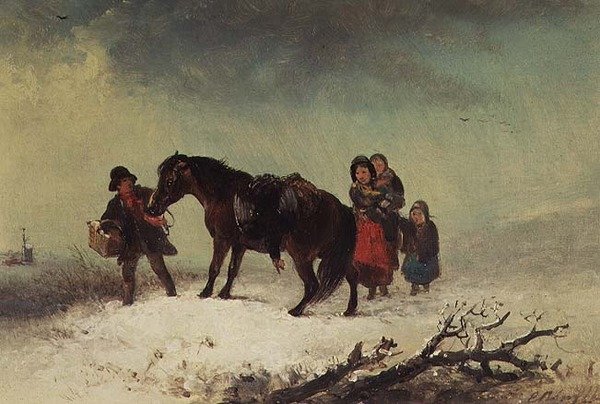 Śnieżna scena autorstwa Edward Robert Smythe