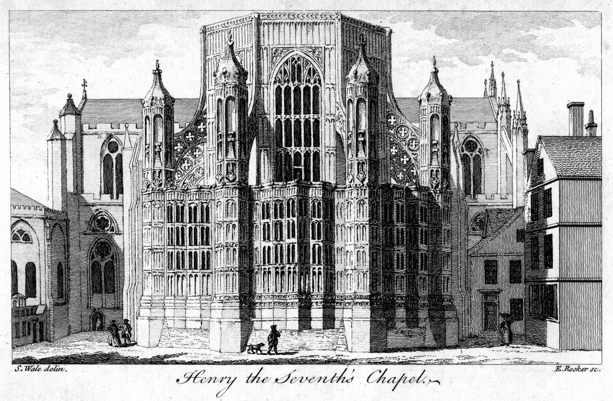 Kaplica Henryka VII, Opactwo Westminsterskie, Londyn, XVIII wiek. autorstwa Edward Rooker