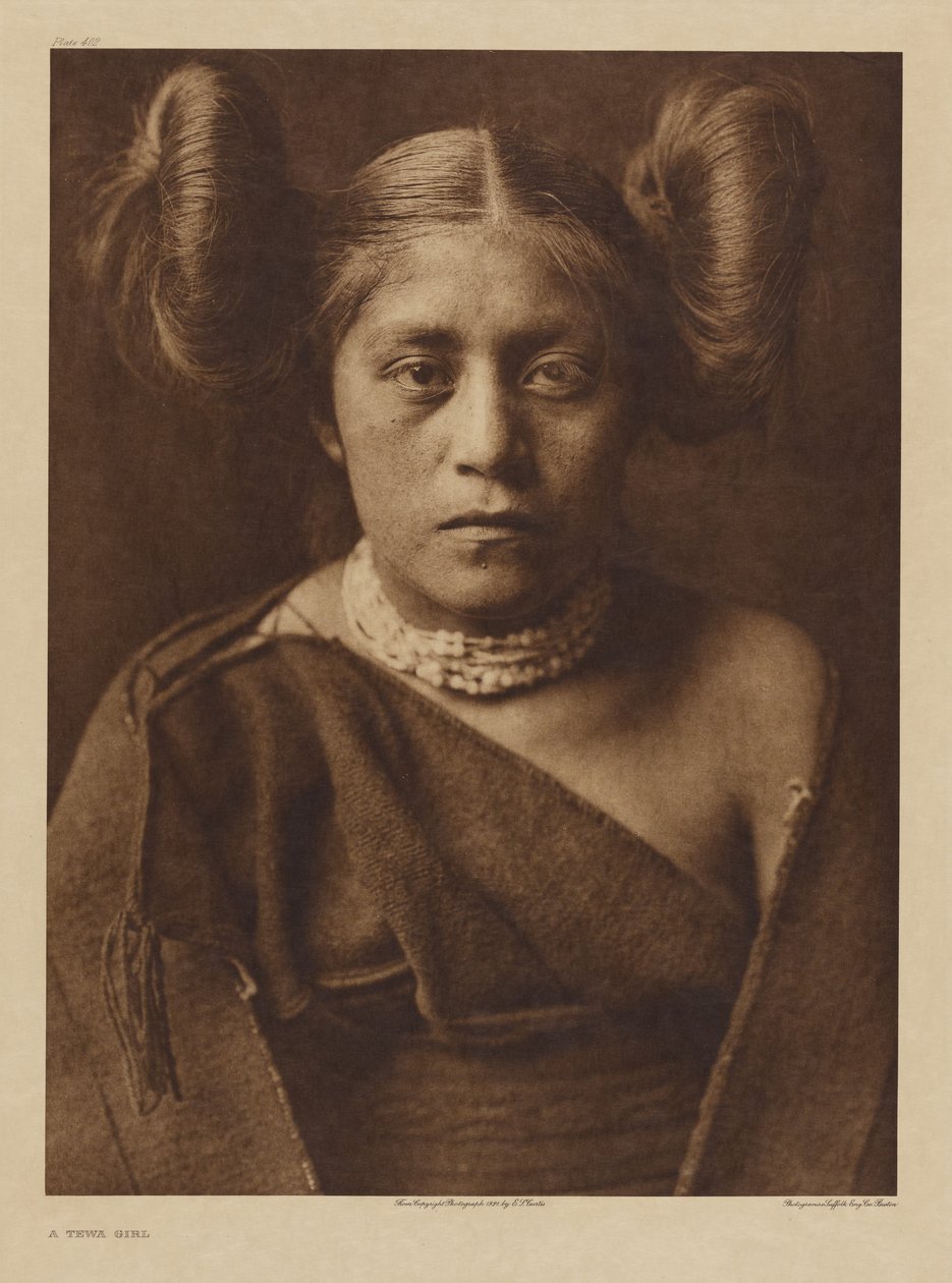 Dziewczyna z plemienia Tewa autorstwa Edward S. Curtis