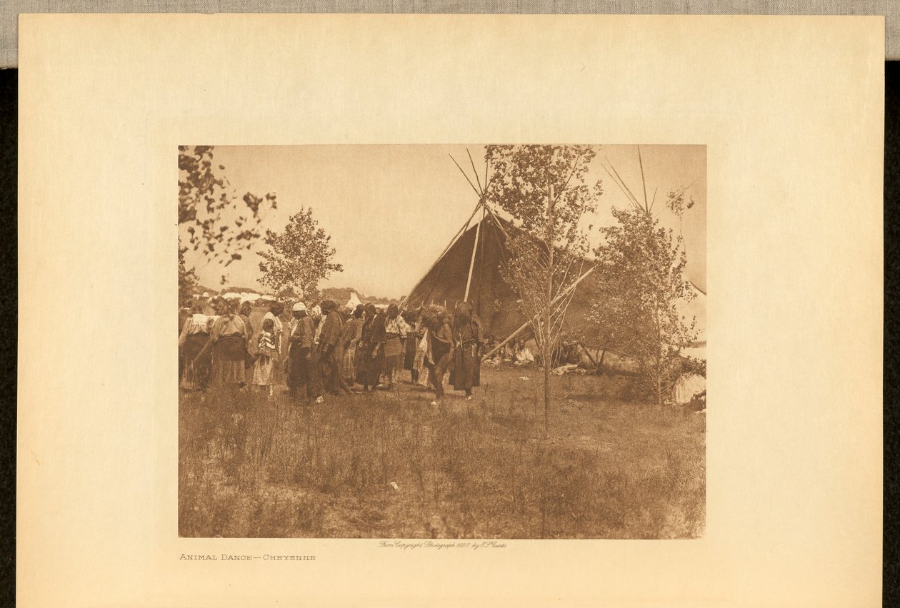Taniec zwierząt - Cheyenne autorstwa Edward S. Curtis