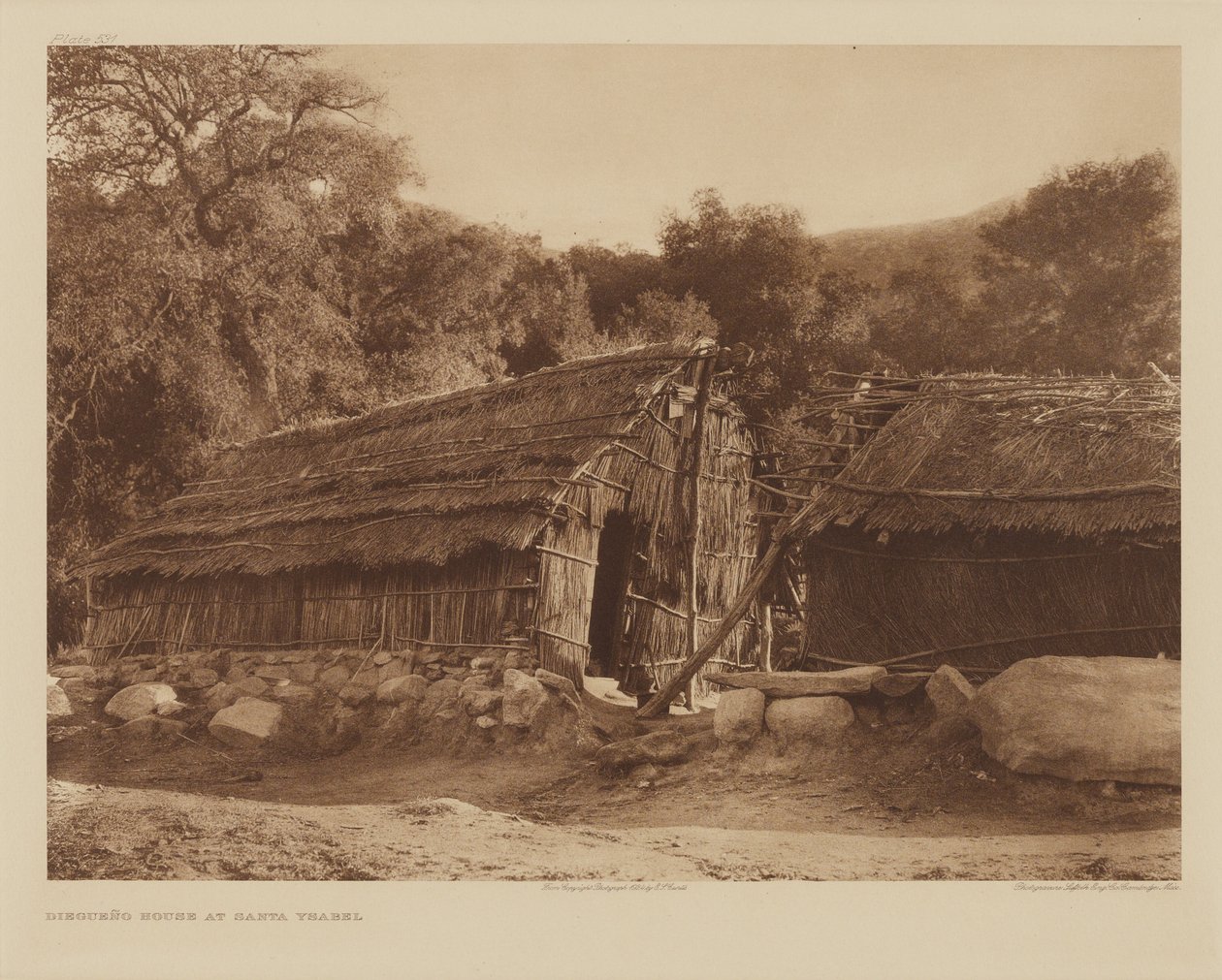 Dom Diegueño w Santa Ysabel autorstwa Edward S. Curtis