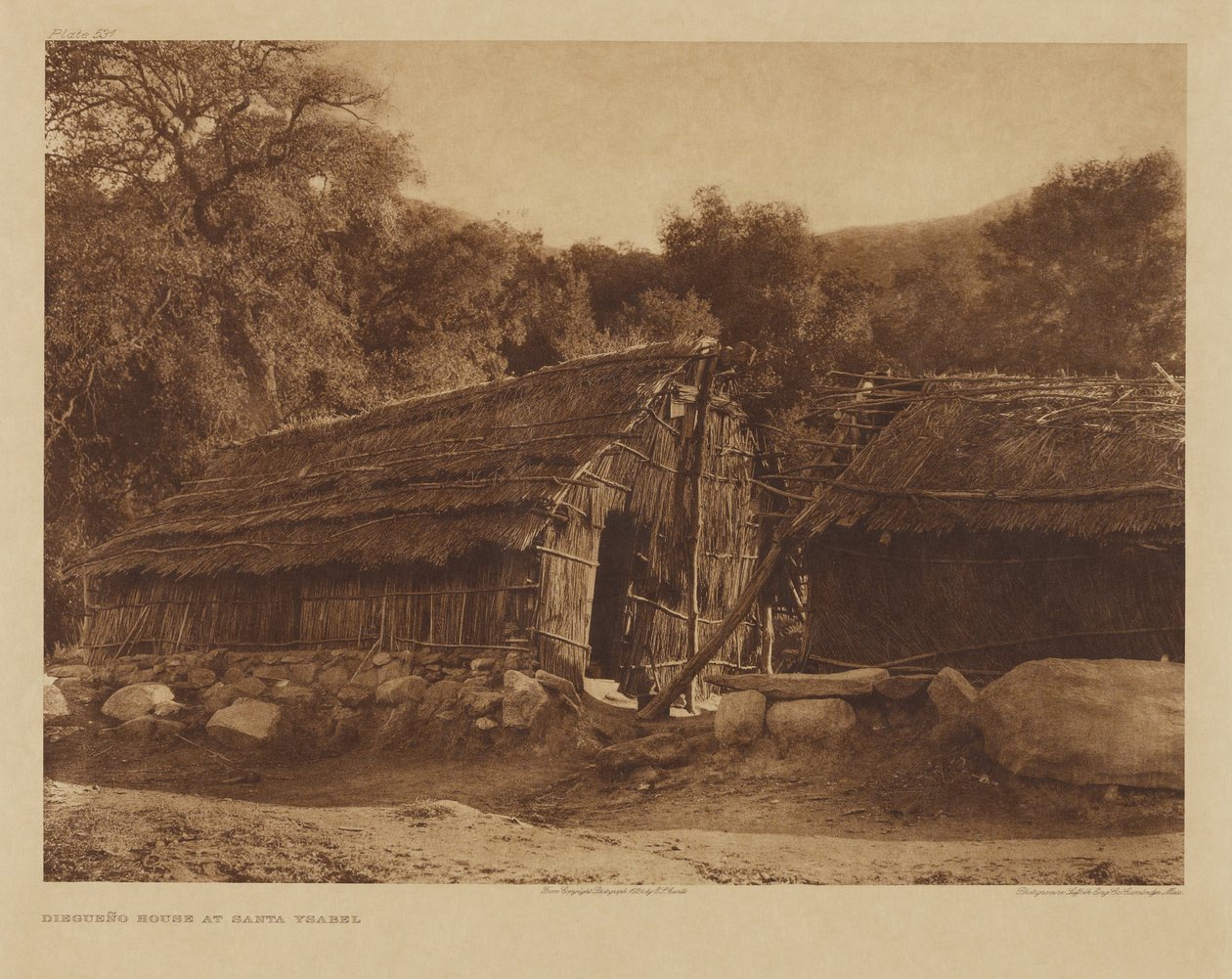 Dom Diegueño w Santa Ysabel autorstwa Edward S. Curtis