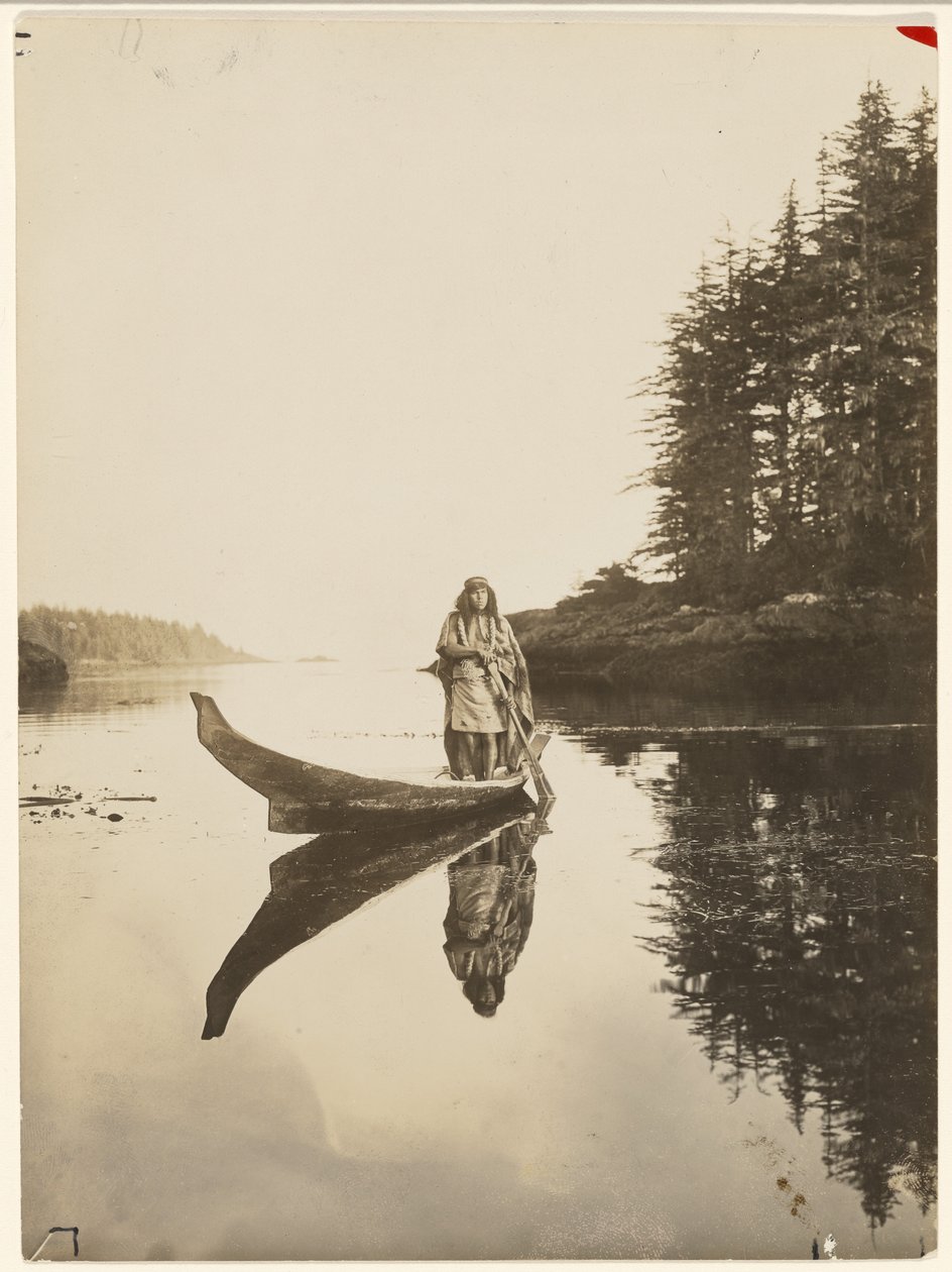 [Długo moja mocna łódź stawia czoło fali i przypływowi] autorstwa Edward S. Curtis