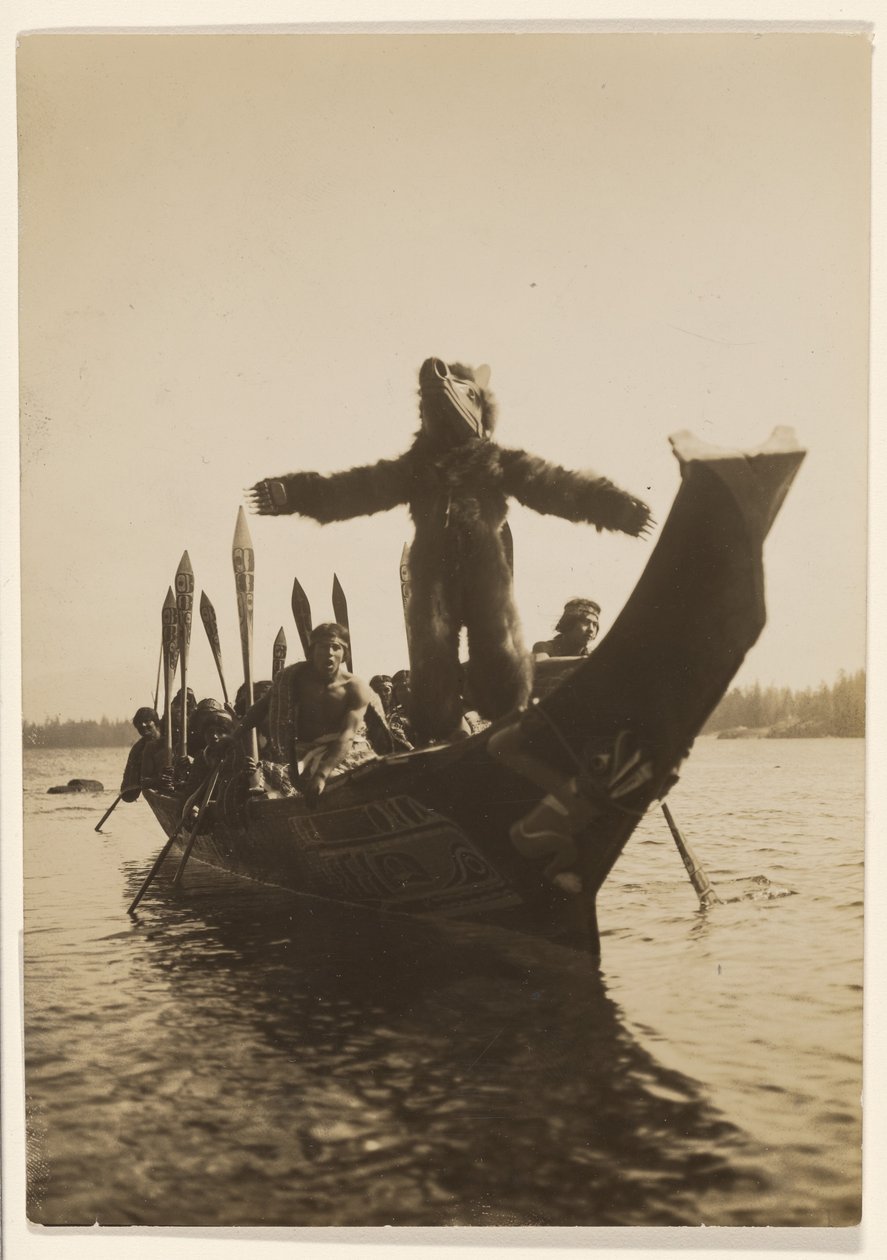 [Posłańcy błagający o rękę córki Waketa]. autorstwa Edward S. Curtis
