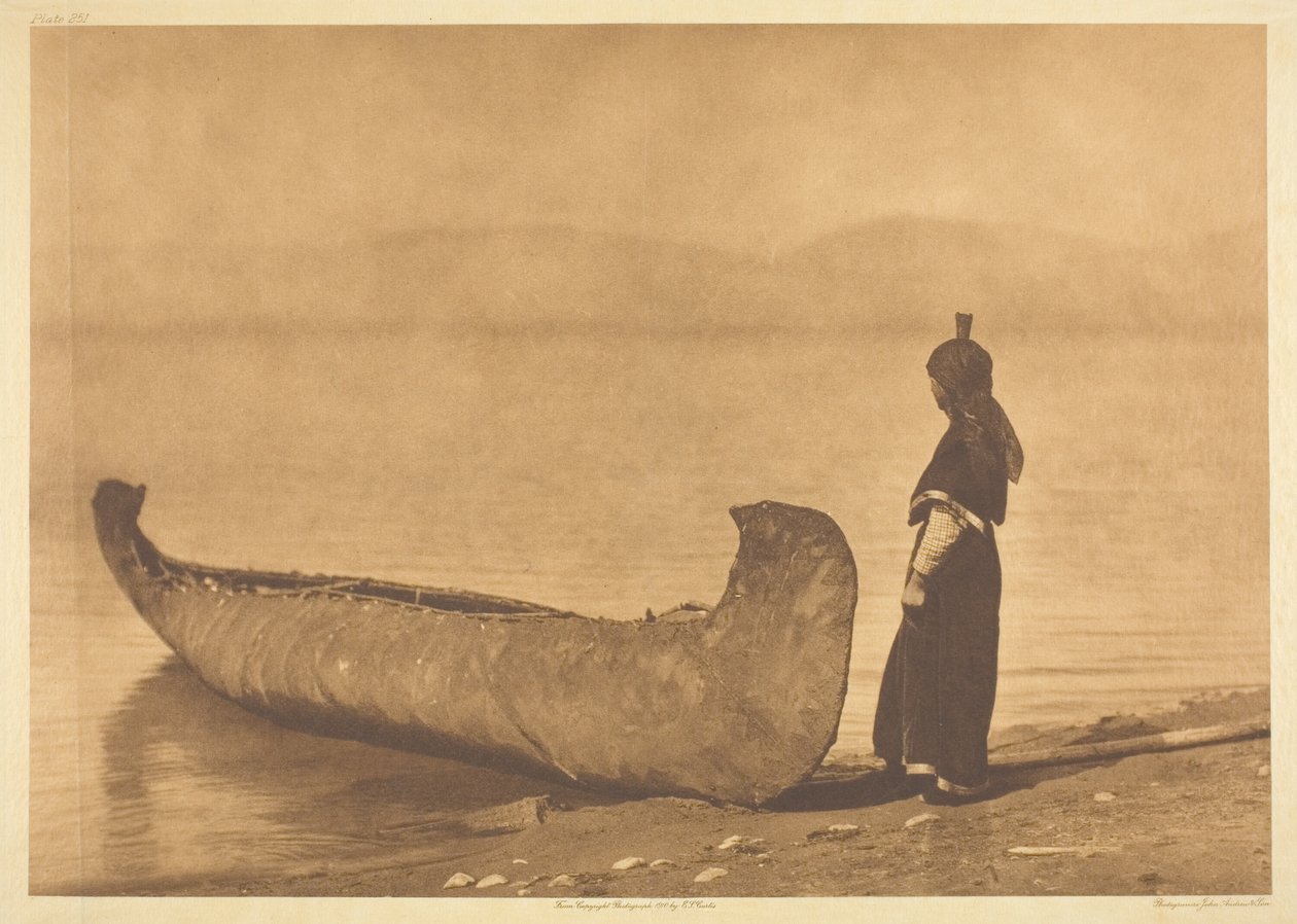Na brzegu jeziora - Kutenai autorstwa Edward S. Curtis