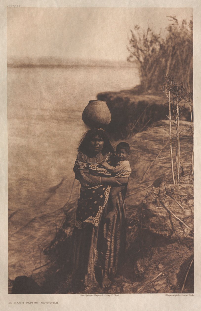 Portfolio II, płyta 58: Mohave Water Carrier autorstwa Edward S. Curtis