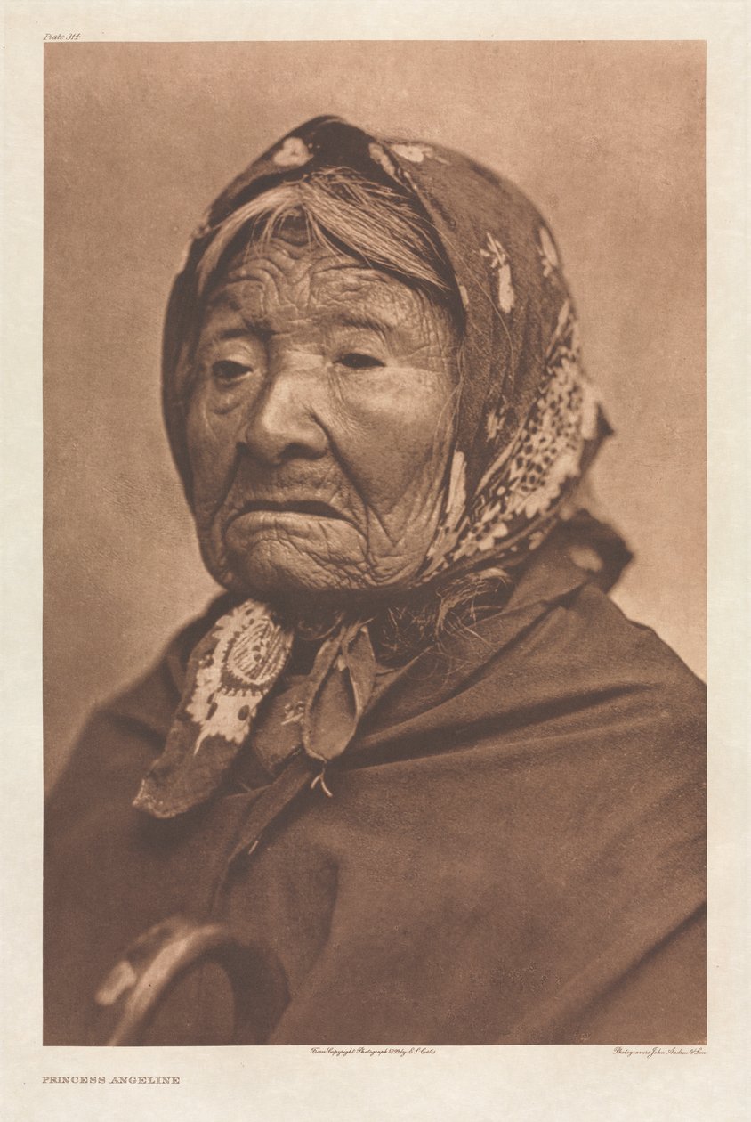 Portfolio IX, ilustracja 314: Księżniczka Angeline autorstwa Edward S. Curtis