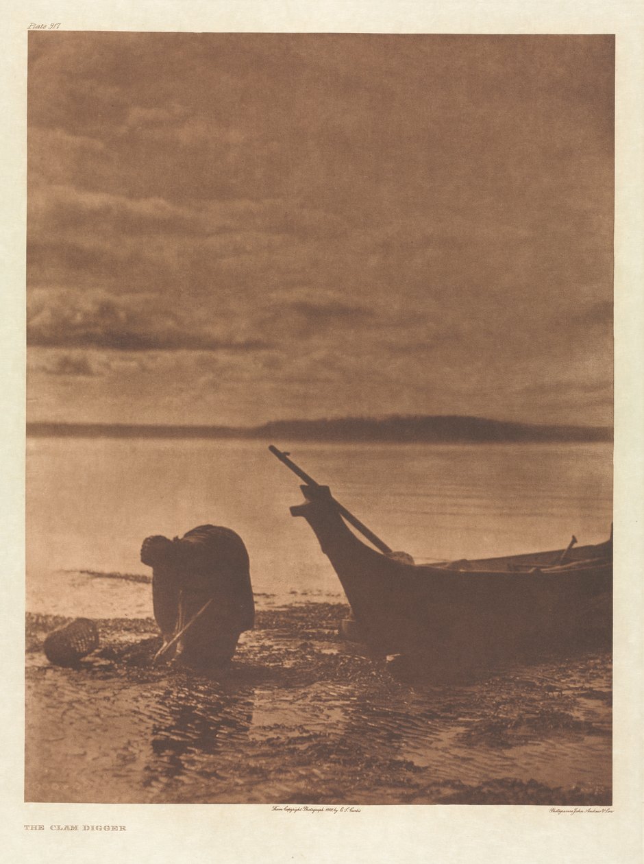 Portfolio IX, Tablica 317: Koparka do małży autorstwa Edward S. Curtis