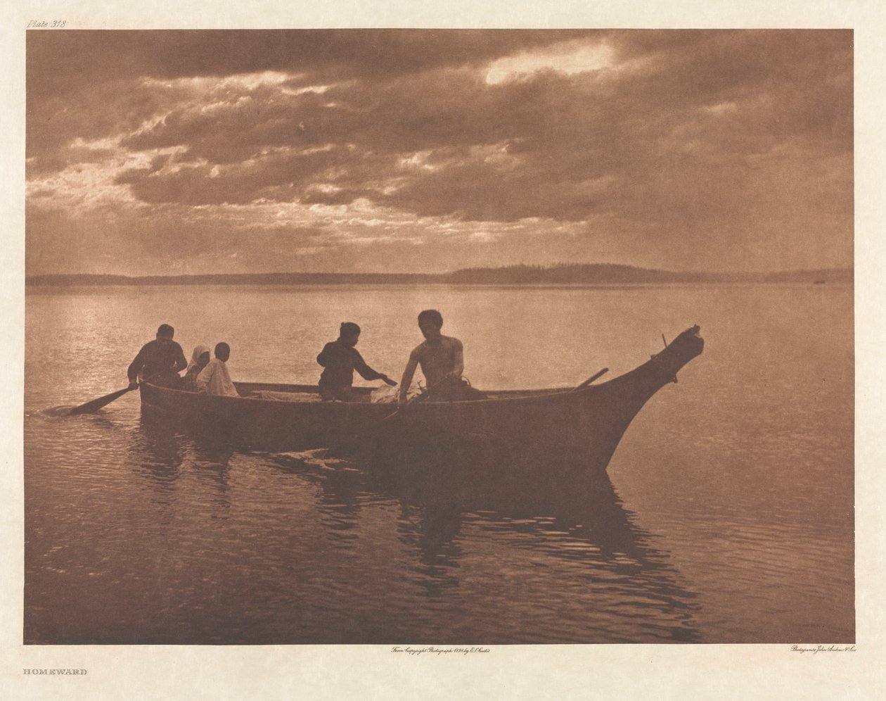 Teczka IX, tablica 318: do domu autorstwa Edward S. Curtis
