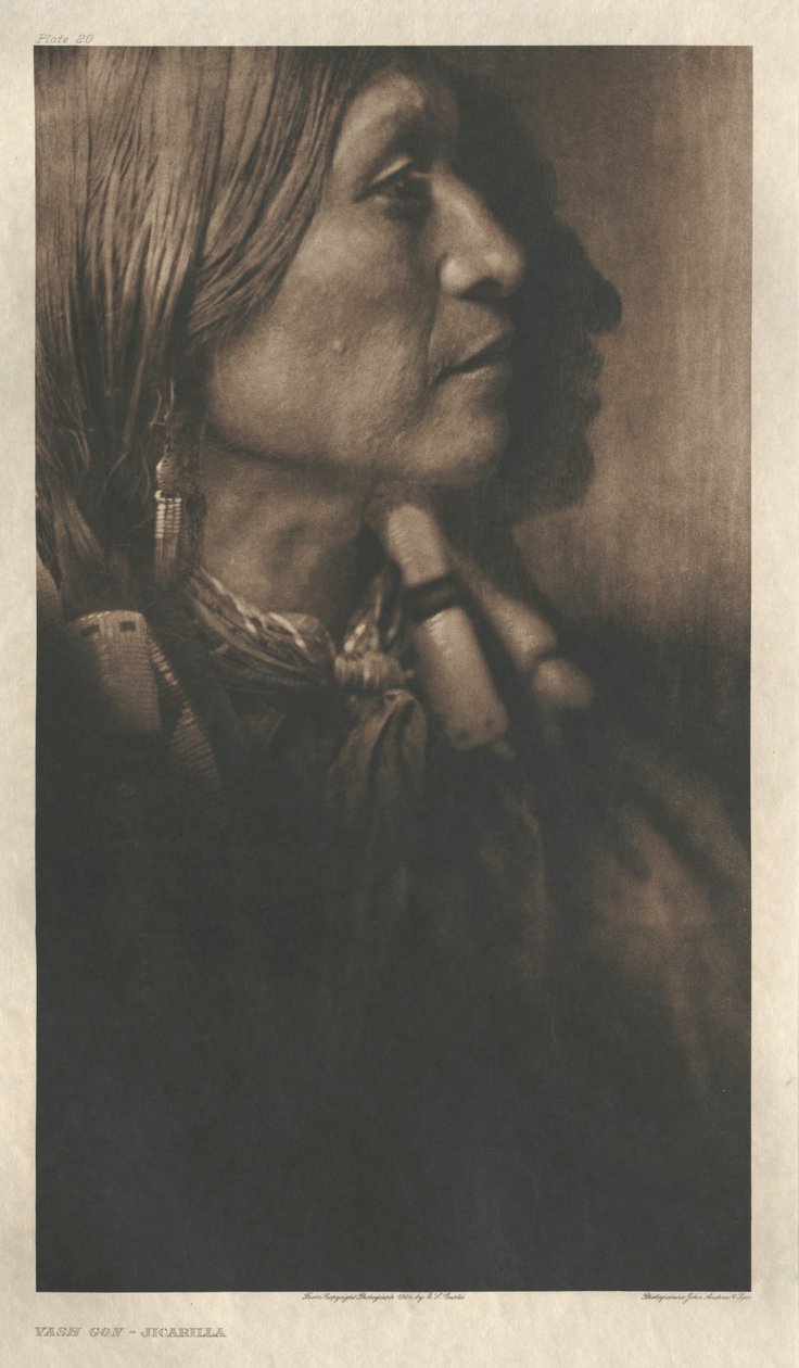 Portfolio I, płytka 20: Vash Gon-Jicarilla autorstwa Edward S. Curtis