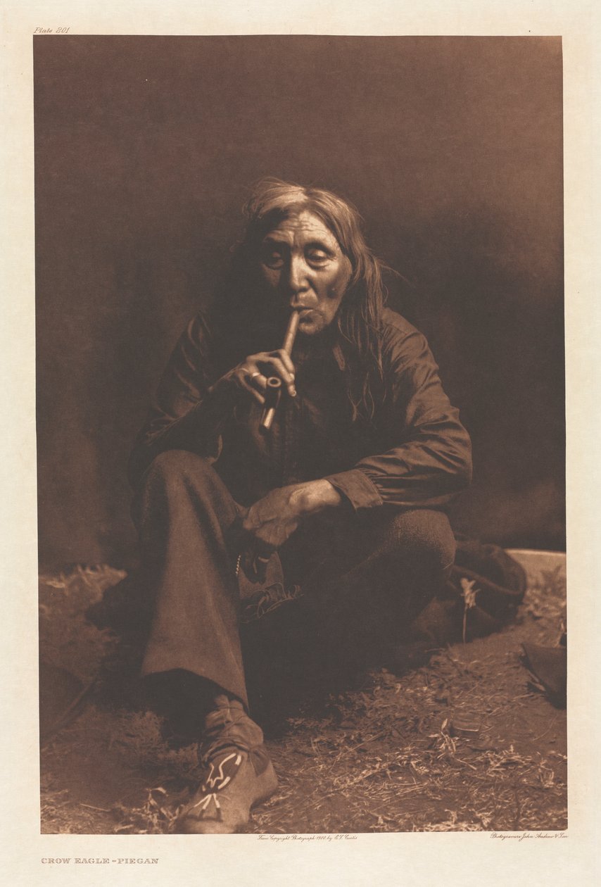 Portfolio VI, Tablica 201: Wrona Orzeł – Piegan autorstwa Edward S. Curtis