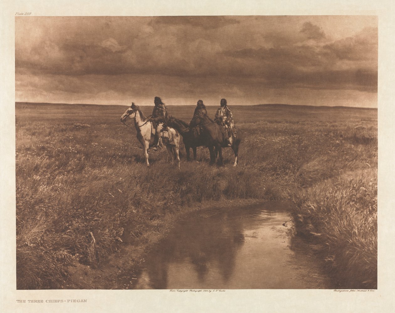 Portfolio VI, Tablica 209: Trzej Wodzowie - Piegan autorstwa Edward S. Curtis