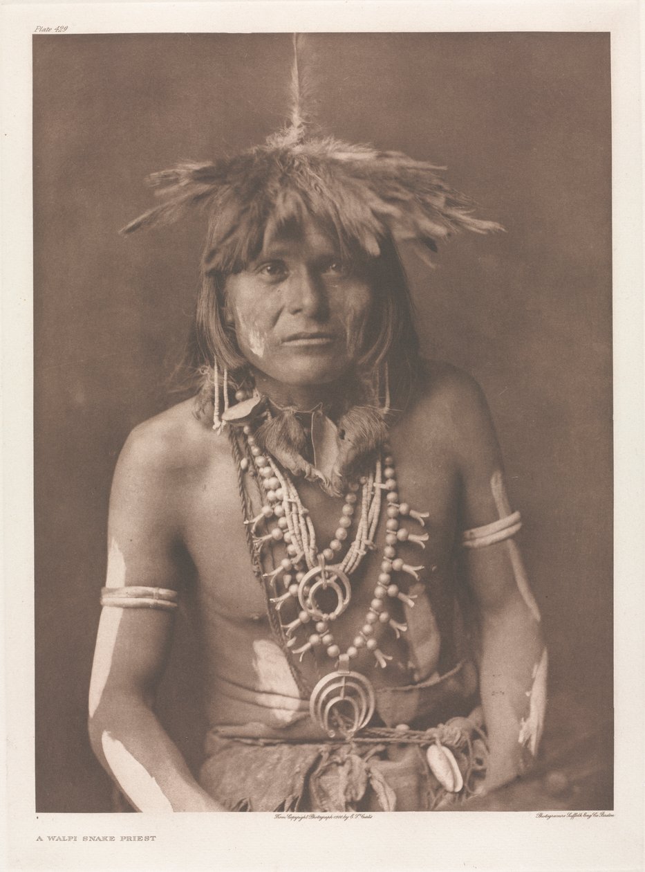 Teczka XII, ilustracja 429: Ksiądz węża Walpi autorstwa Edward S. Curtis
