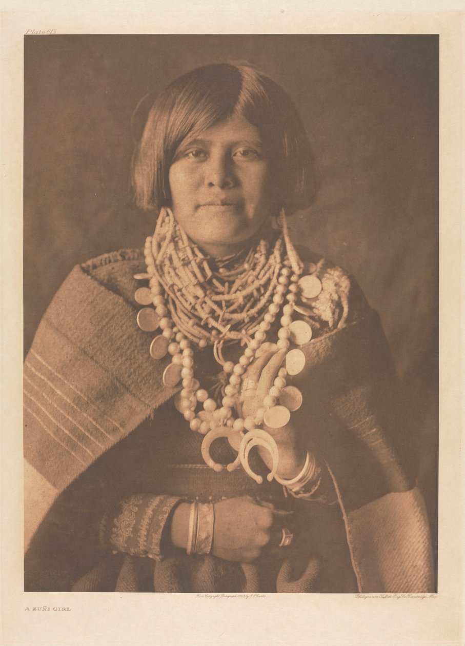 Portfolio XVII, płyta 613: Dziewczyna Zuñi autorstwa Edward S. Curtis