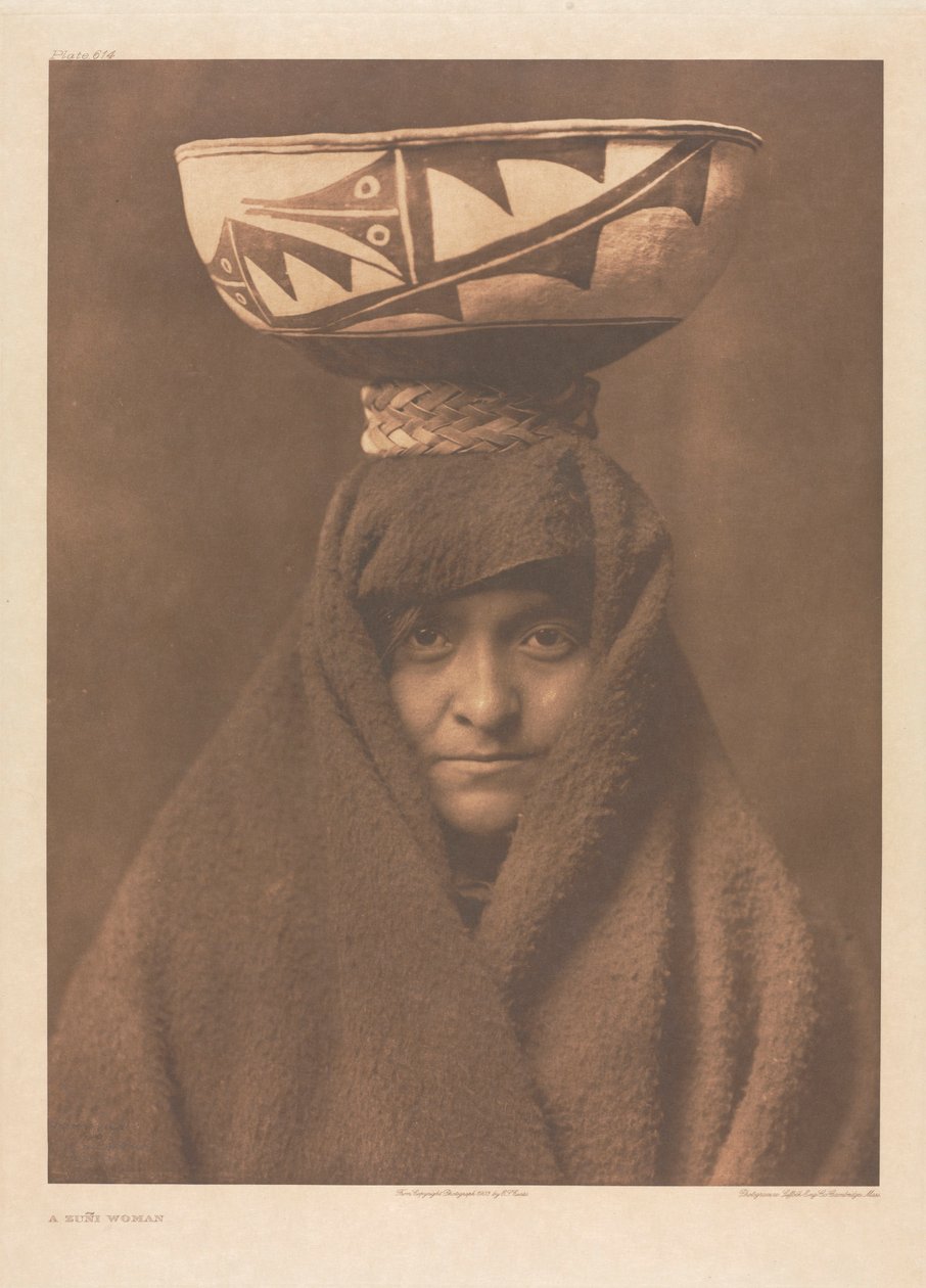 Portfolio XVII, płyta 614: Kobieta Zuñi autorstwa Edward S. Curtis