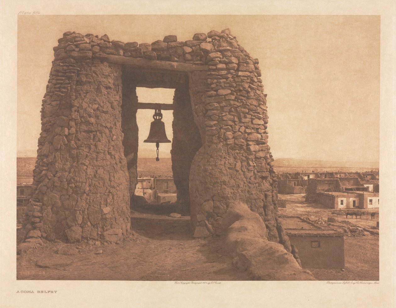 Portfolio XVI, płyta 564: Dzwonnica Acoma autorstwa Edward S. Curtis