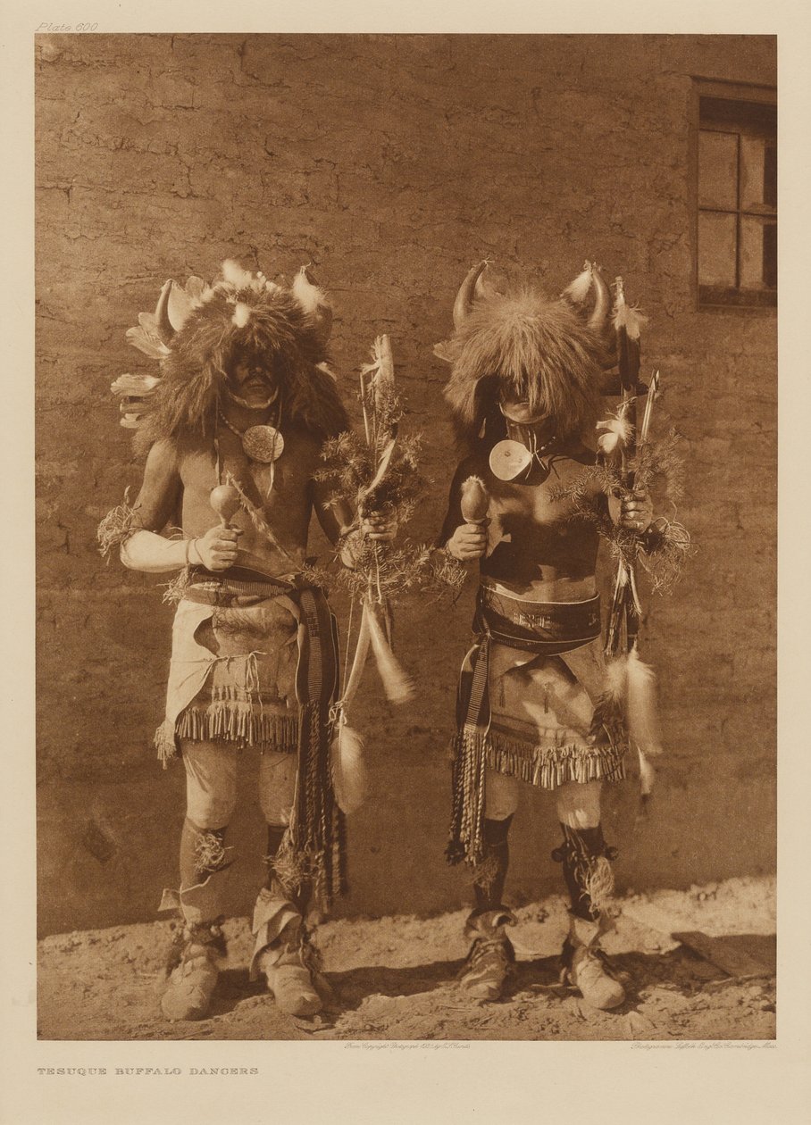 Tancerze Tesuque Buffalo autorstwa Edward S. Curtis