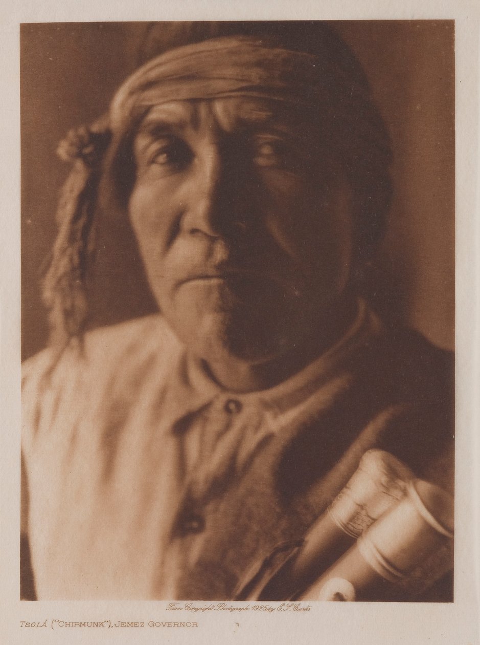 Tsola (Wiewiórka), gubernator Jemez autorstwa Edward S. Curtis