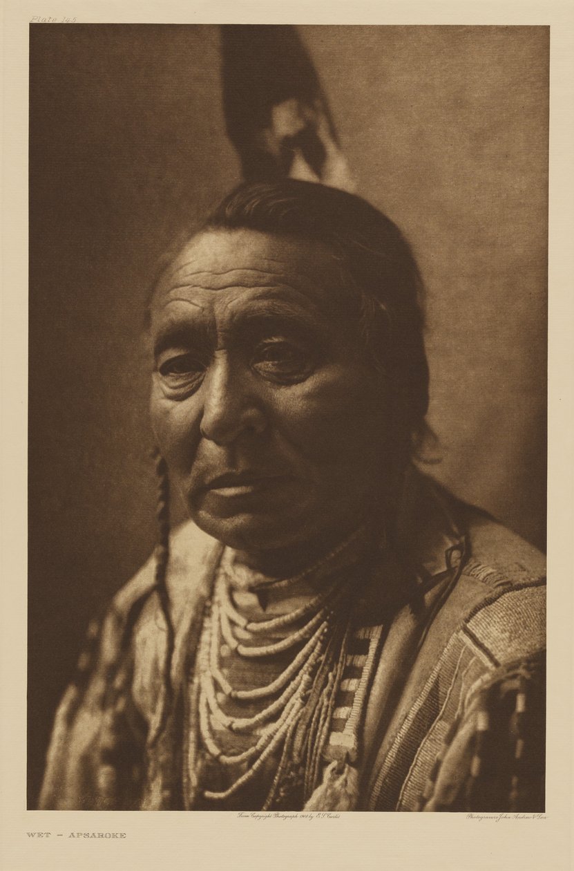 [Wet – człowiek z plemienia Apsáalooke] autorstwa Edward S. Curtis