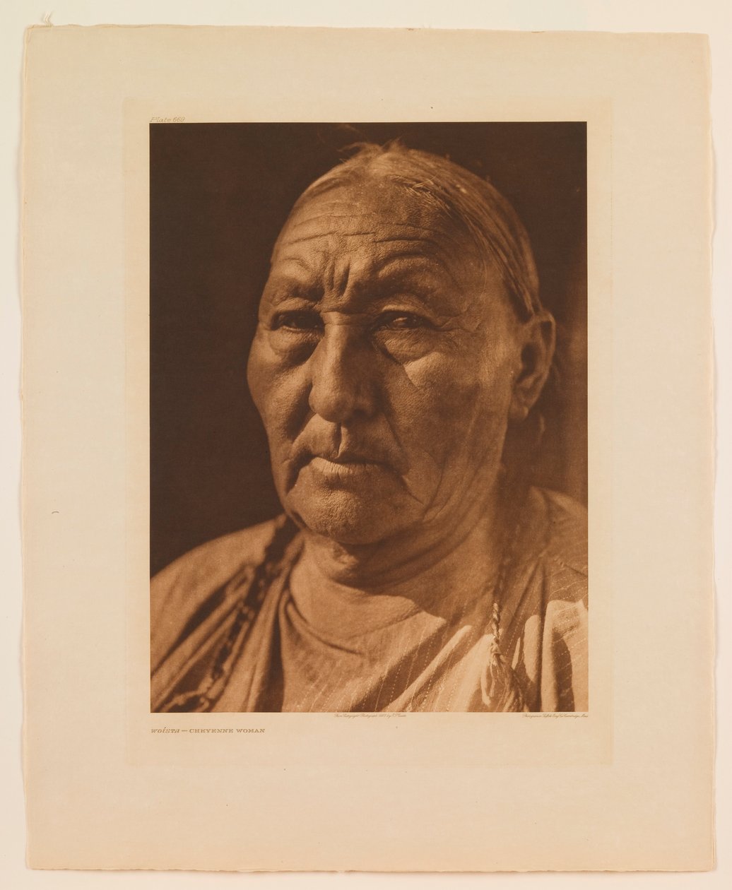 Woista - kobieta z plemienia Czejenów autorstwa Edward S. Curtis