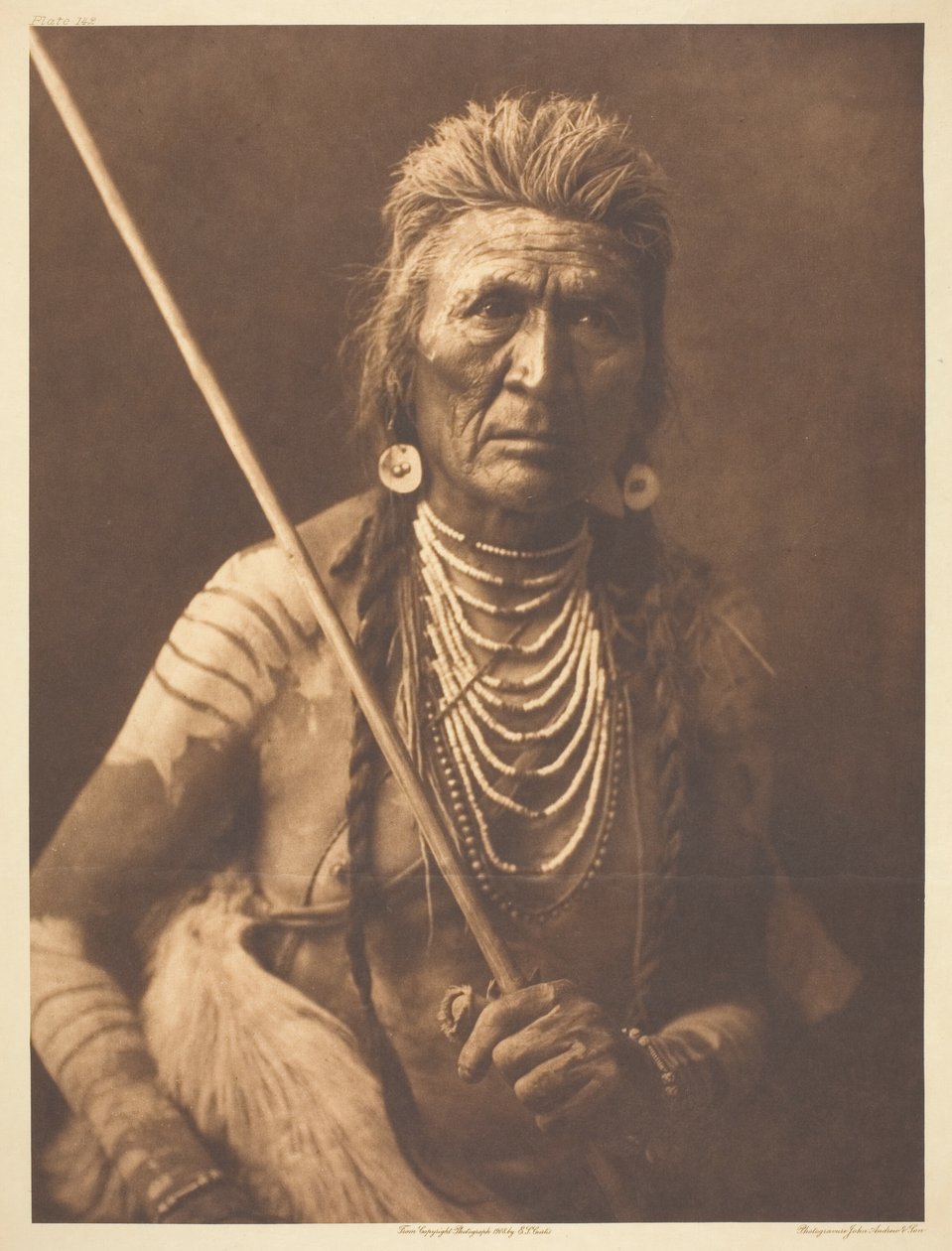 Wilk - Apsaroke autorstwa Edward S. Curtis