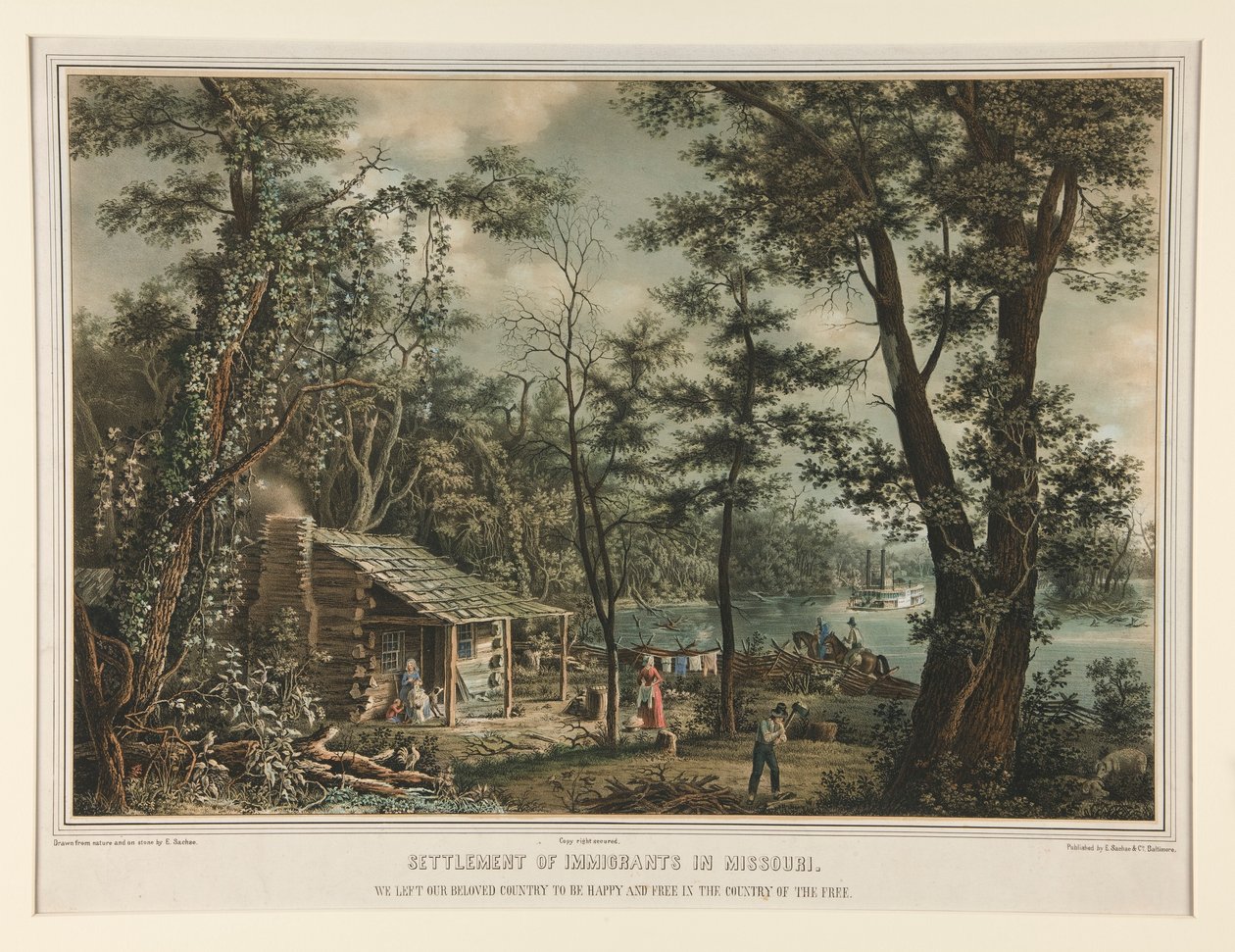 Osiedlenie imigrantów w Missouri/ Opuściliśmy nasz ukochany kraj autorstwa Edward Sachse