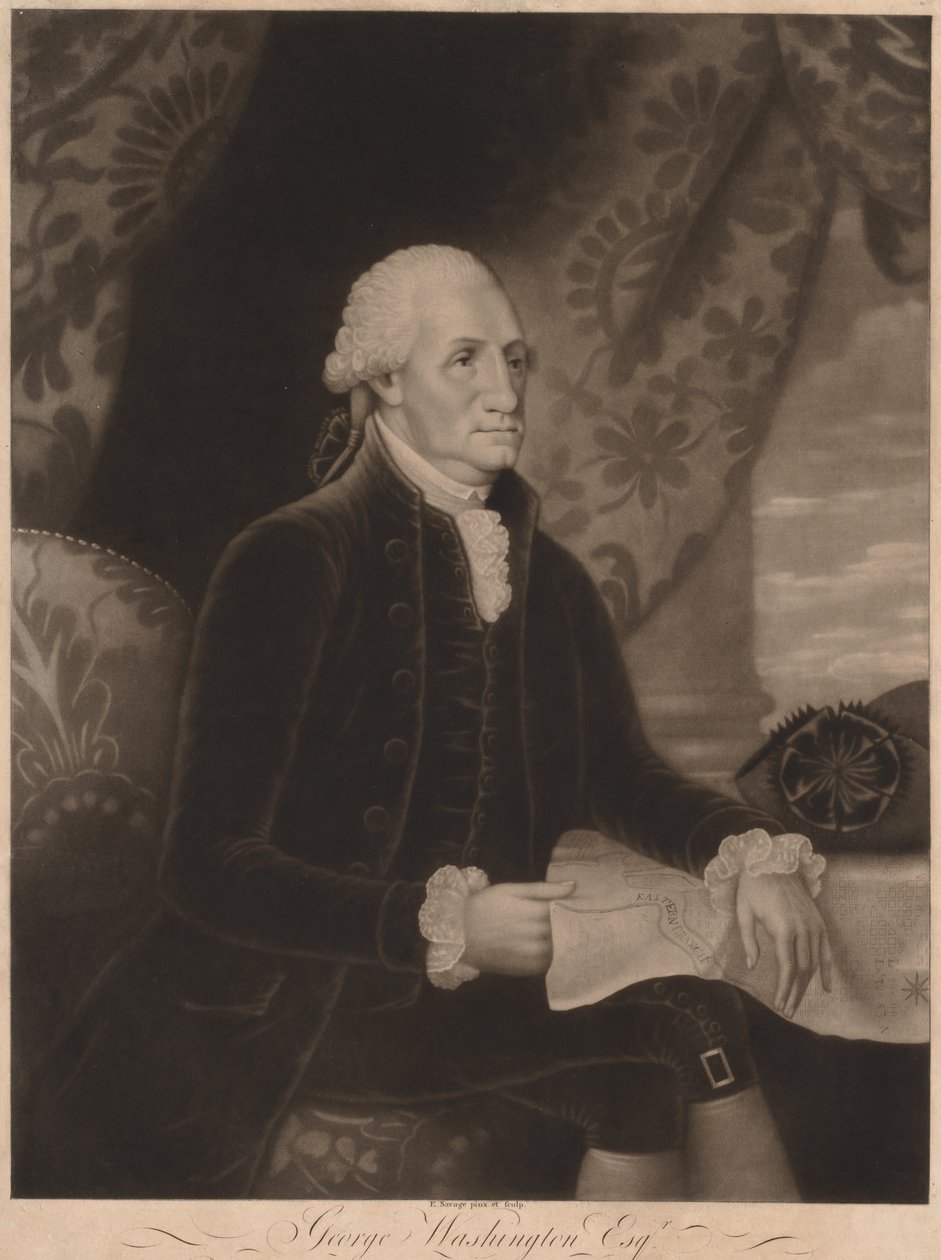 Jerzy Waszyngton, 1793. autorstwa Edward Savage