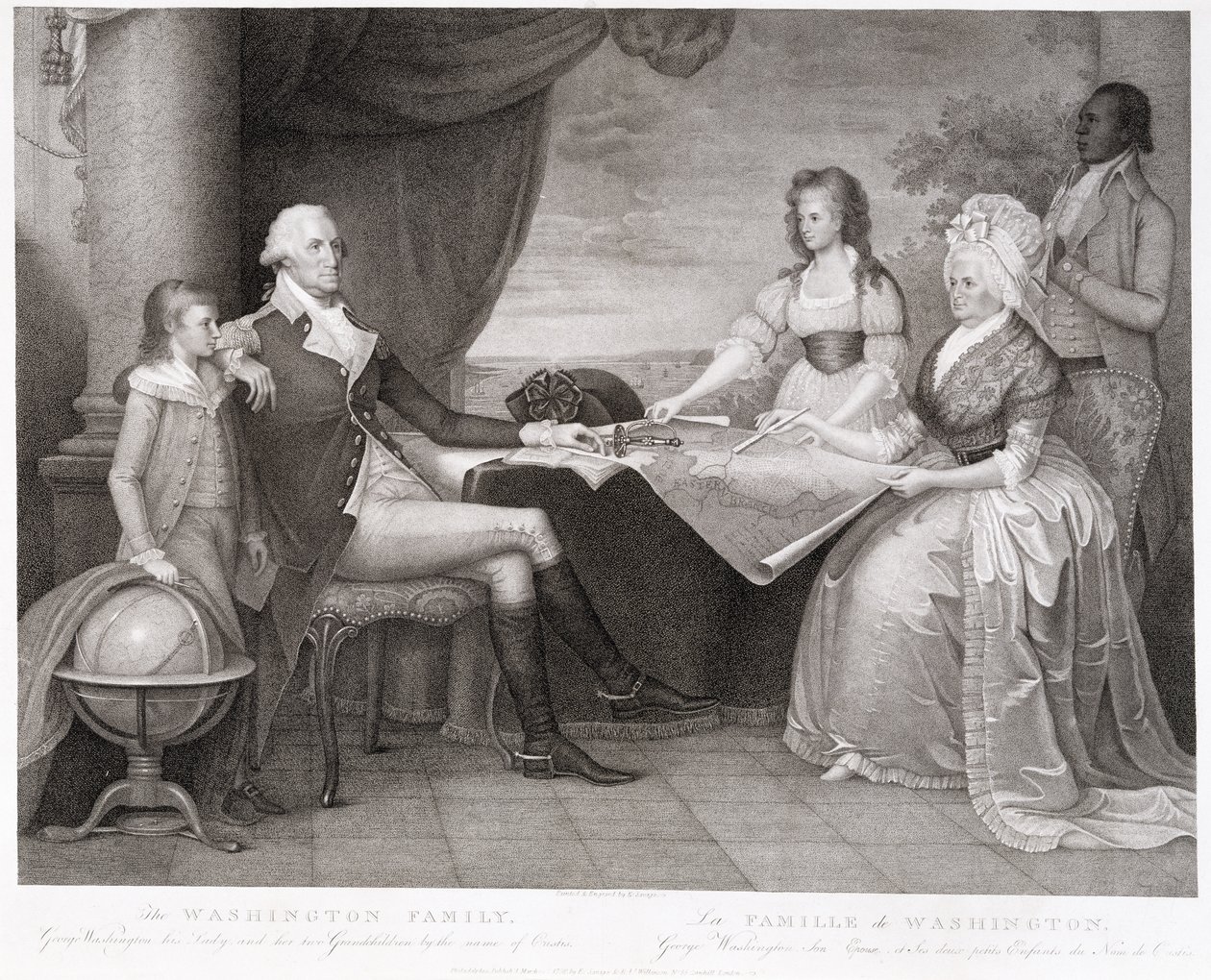 The Washington Family, 1798 (grawerowanie i akwaforta punktowa) autorstwa Edward Savage
