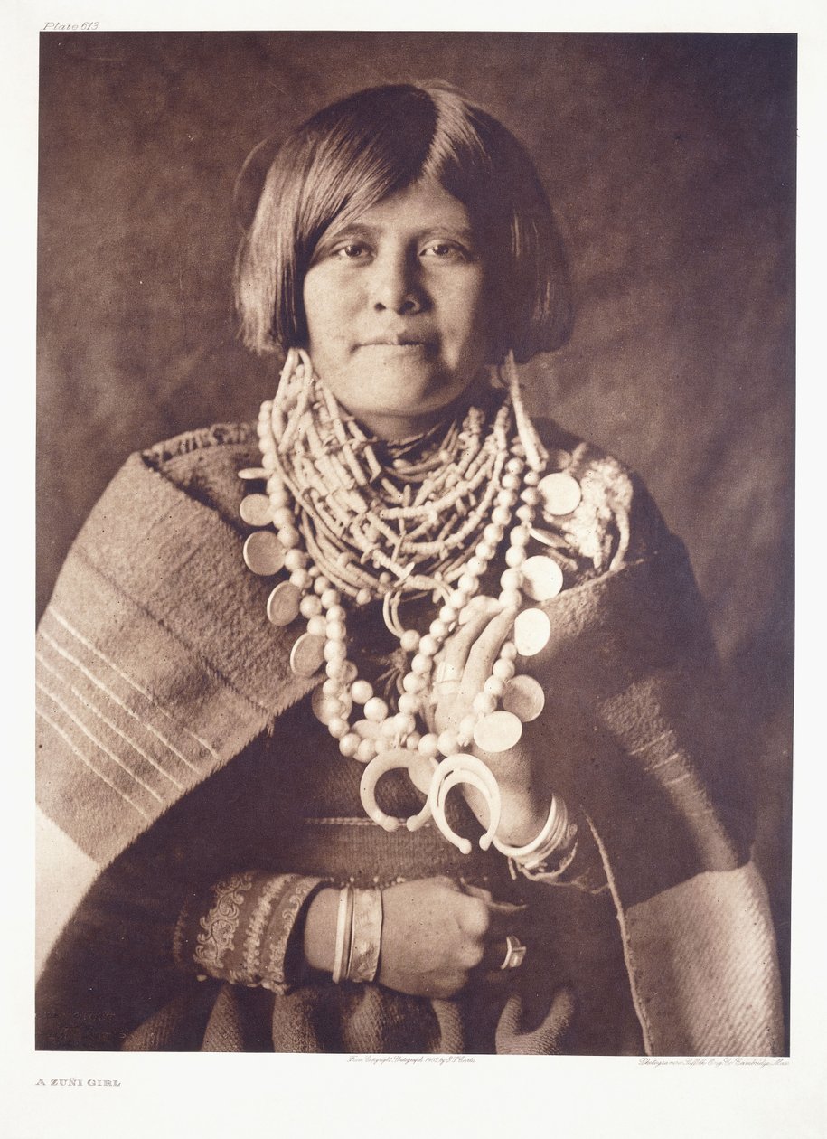 Dziewczyna Zuni autorstwa Edward Sheriff Curtis