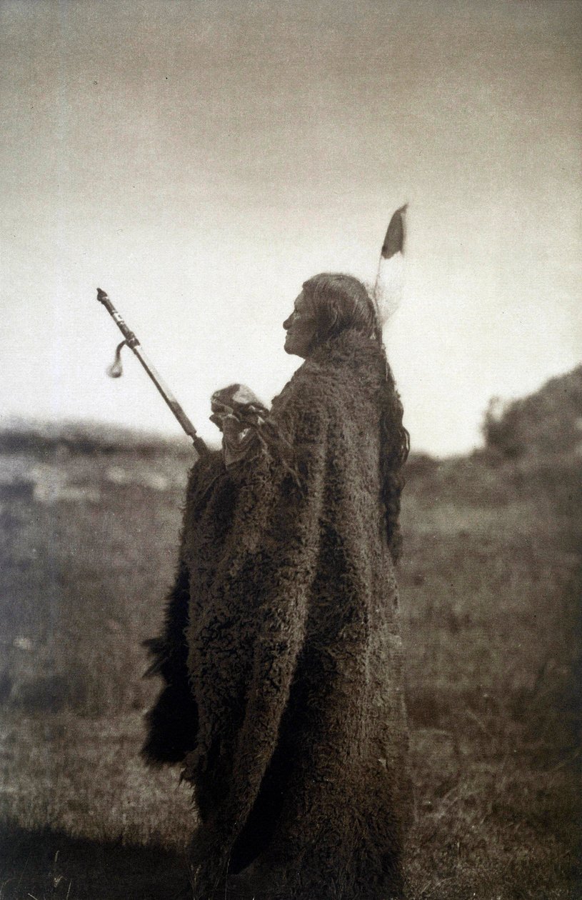 Indianie amerykańscy: portret wojownika w stroju ceremonialnym autorstwa Edward Sheriff Curtis