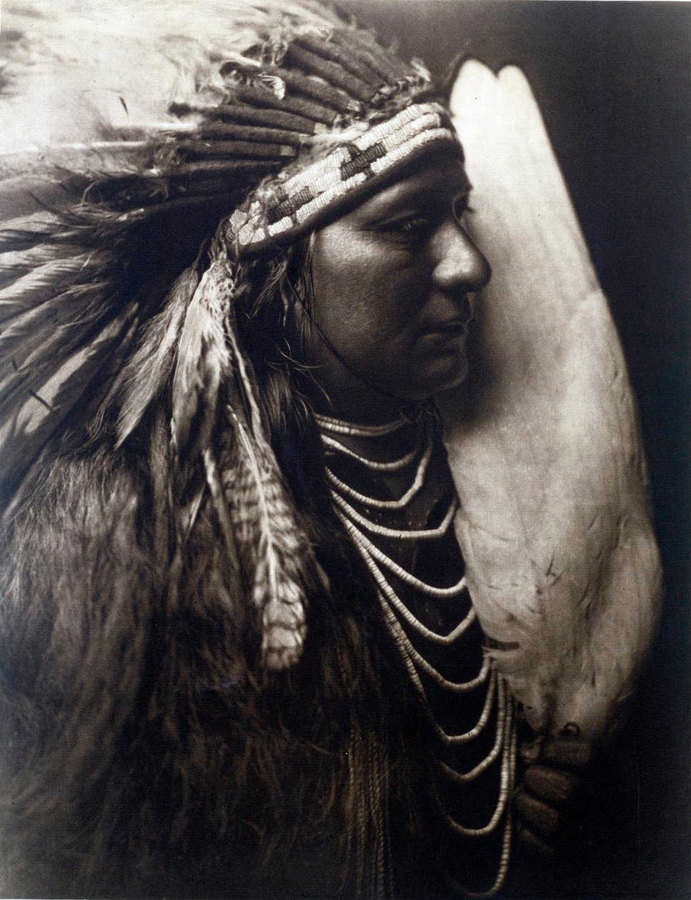 Indianie amerykańscy: Portret Indianina z plemienia Perce Nose autorstwa Edward Sheriff Curtis