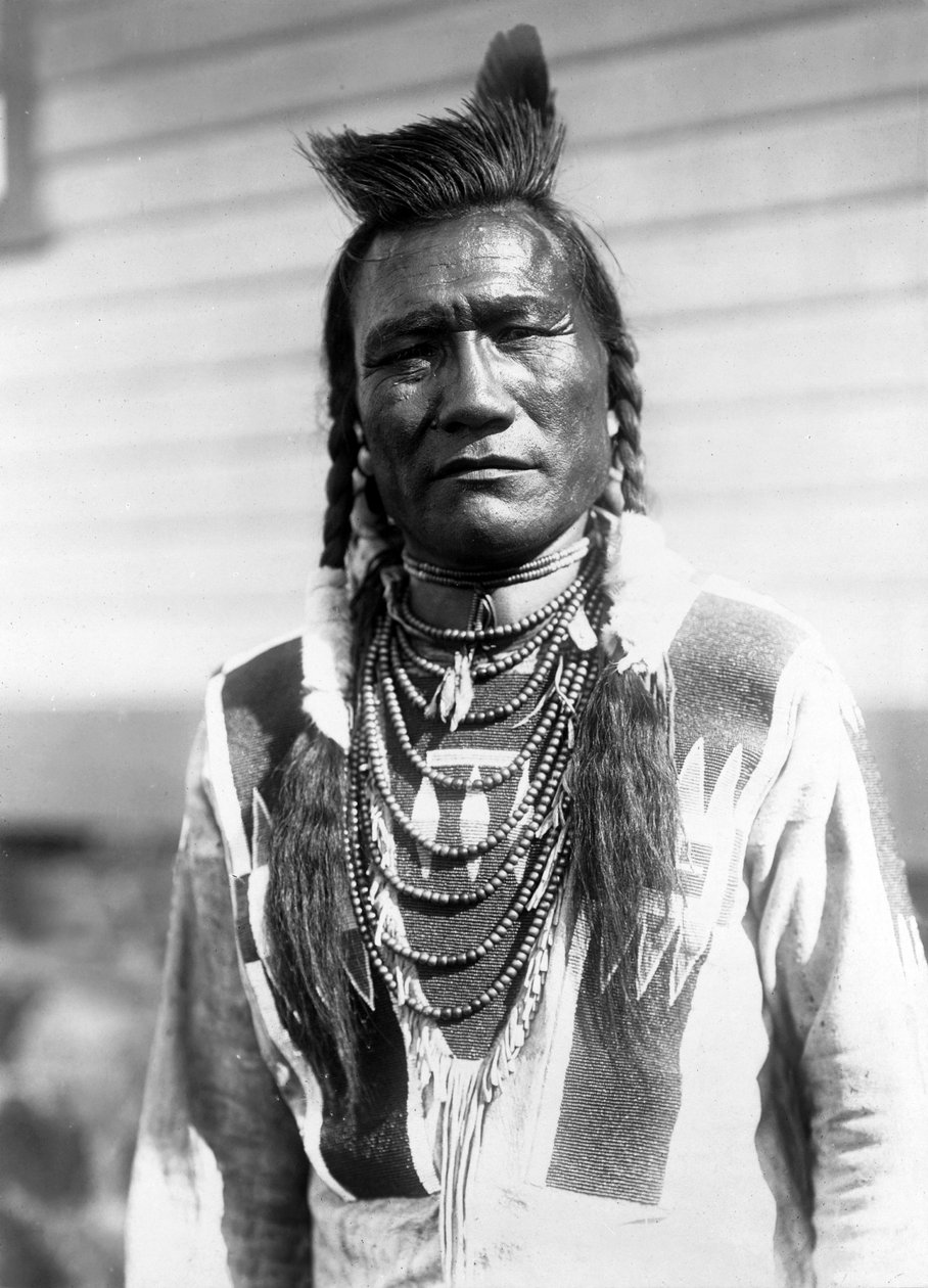 Ptasia Grzechotka, Indianin, ok. 1910, fot. Edward S. Curtis autorstwa Edward Sheriff Curtis