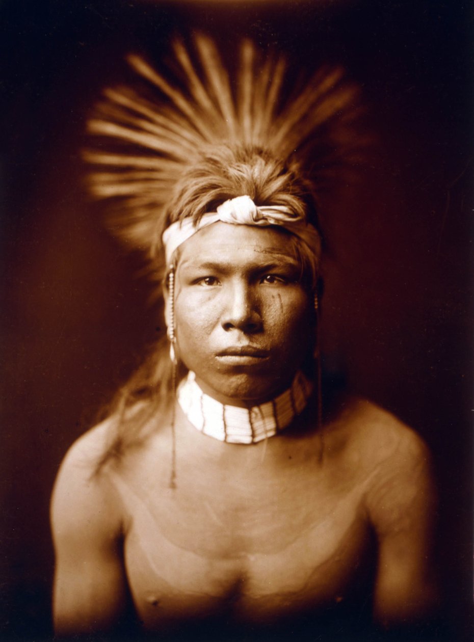 Czarne włosy, Indianin, ok. 1905, fot. Edward S. Curtis autorstwa Edward Sheriff Curtis