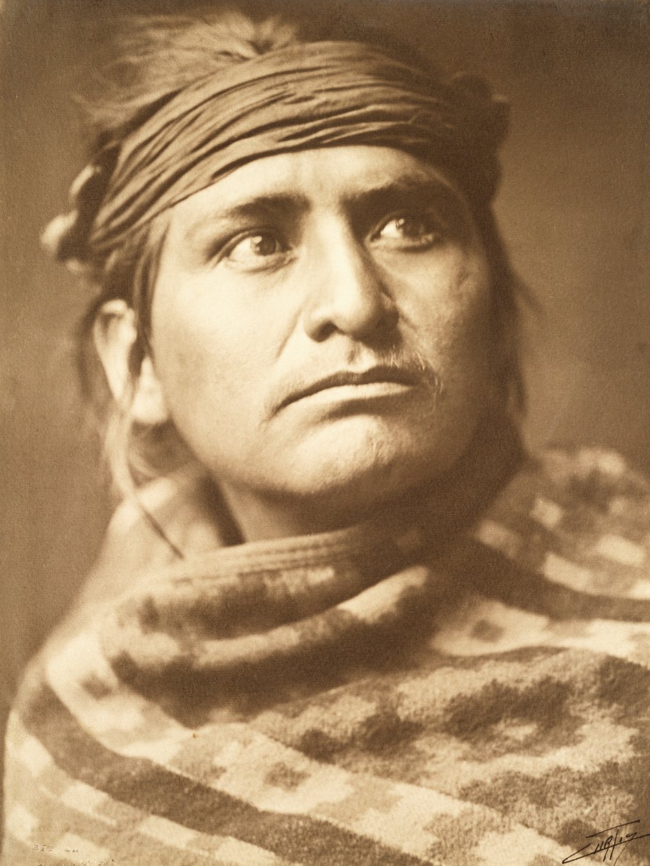 Wódz pustyni, Navaho autorstwa Edward Sheriff Curtis