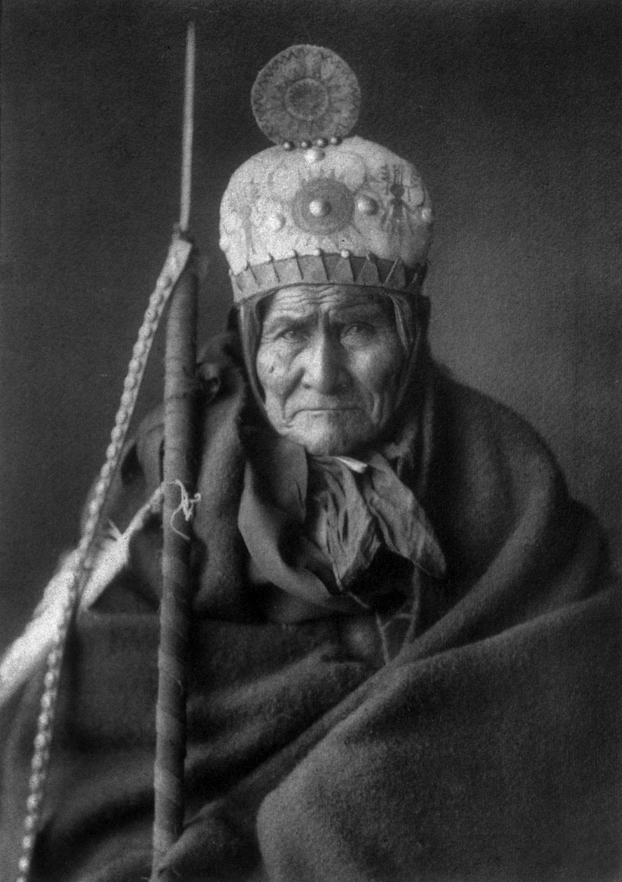 Geronimo (1829-1909) przywódca Apaczów autorstwa Edward Sheriff Curtis