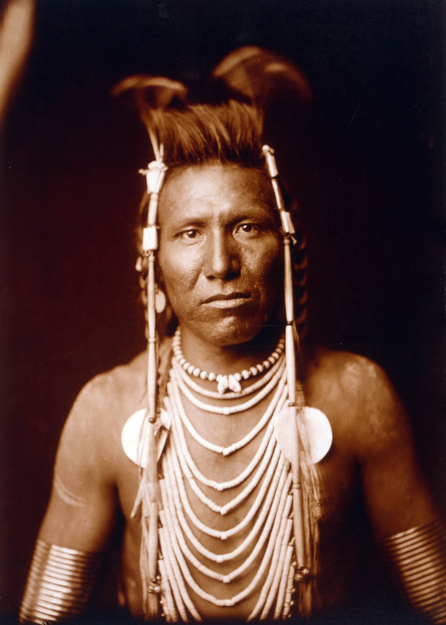 Indyjski odważny: Ben Long Ear c. 1905, fot. Edward S. Curtis autorstwa Edward Sheriff Curtis