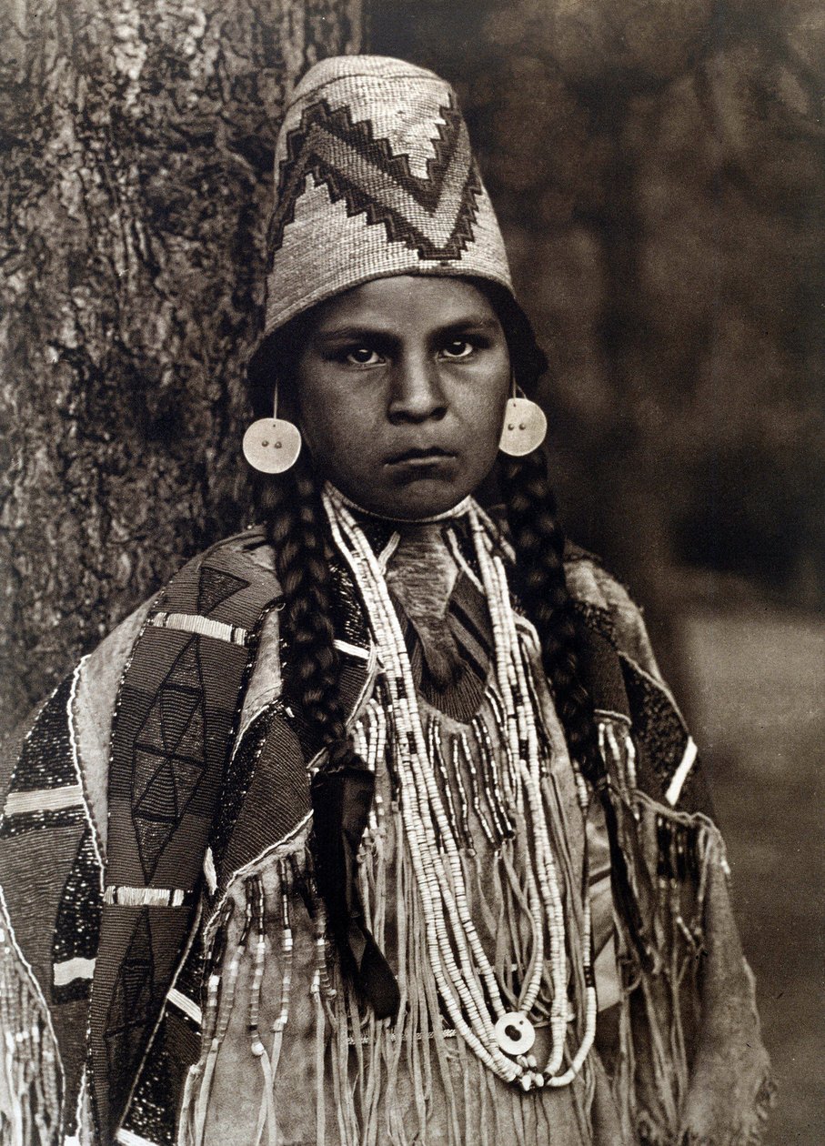 Indianin z Ameryki: Portret dziewczynki Umatilla autorstwa Edward Sheriff Curtis
