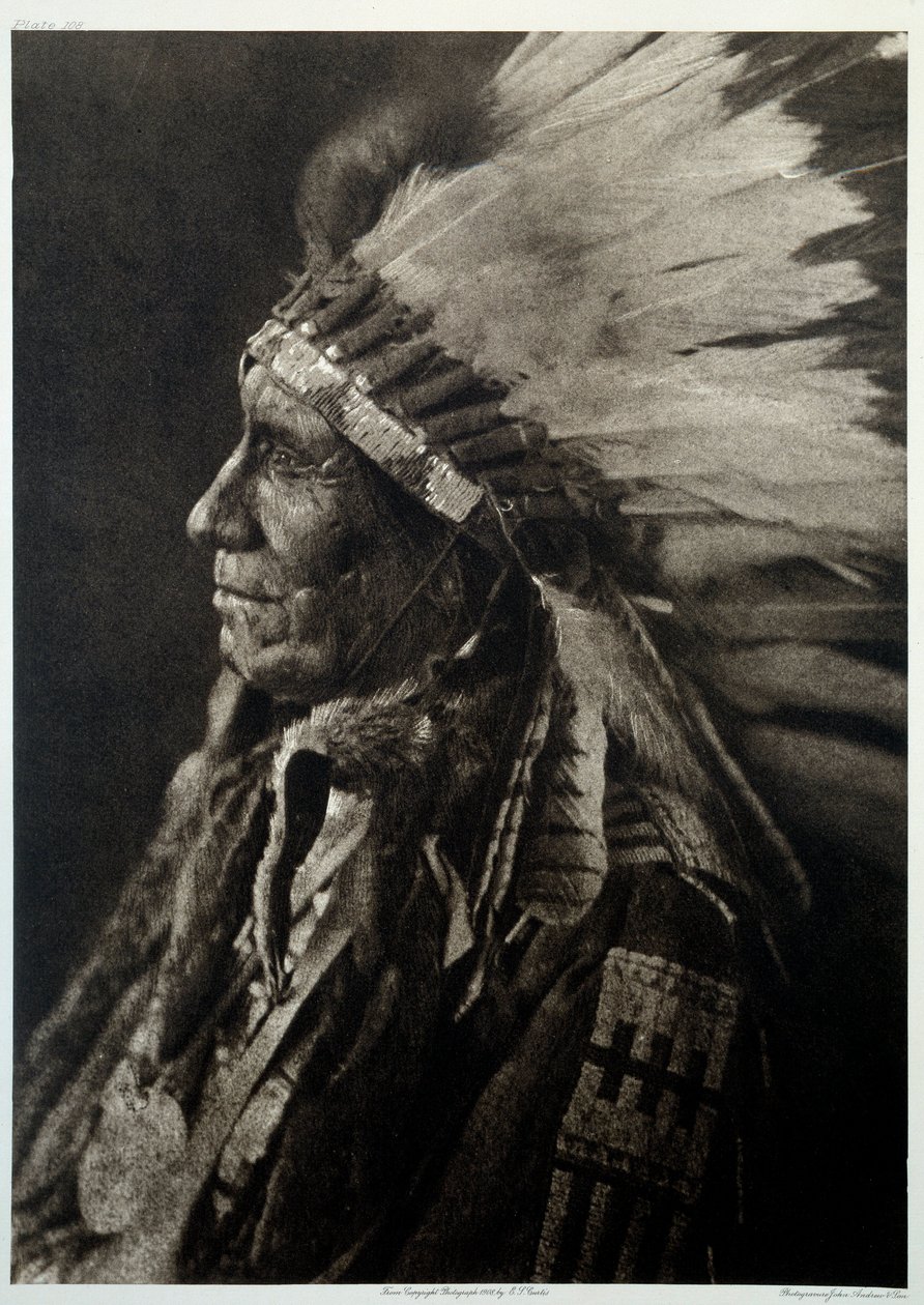 Indianie Ameryki: portret wodza Indian autorstwa Edward Sheriff Curtis