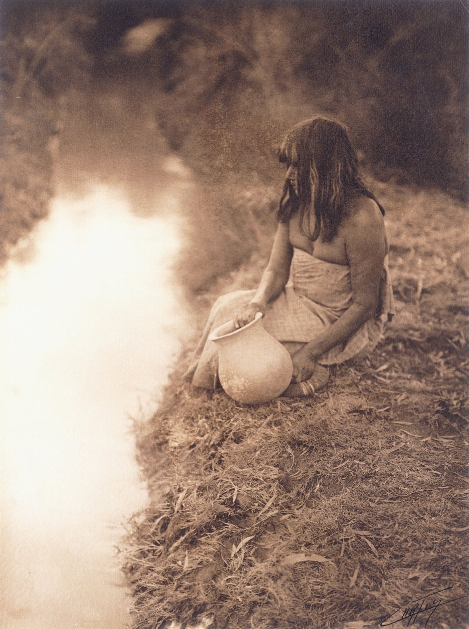 Maricopa Kobieta nad strumieniem autorstwa Edward Sheriff Curtis