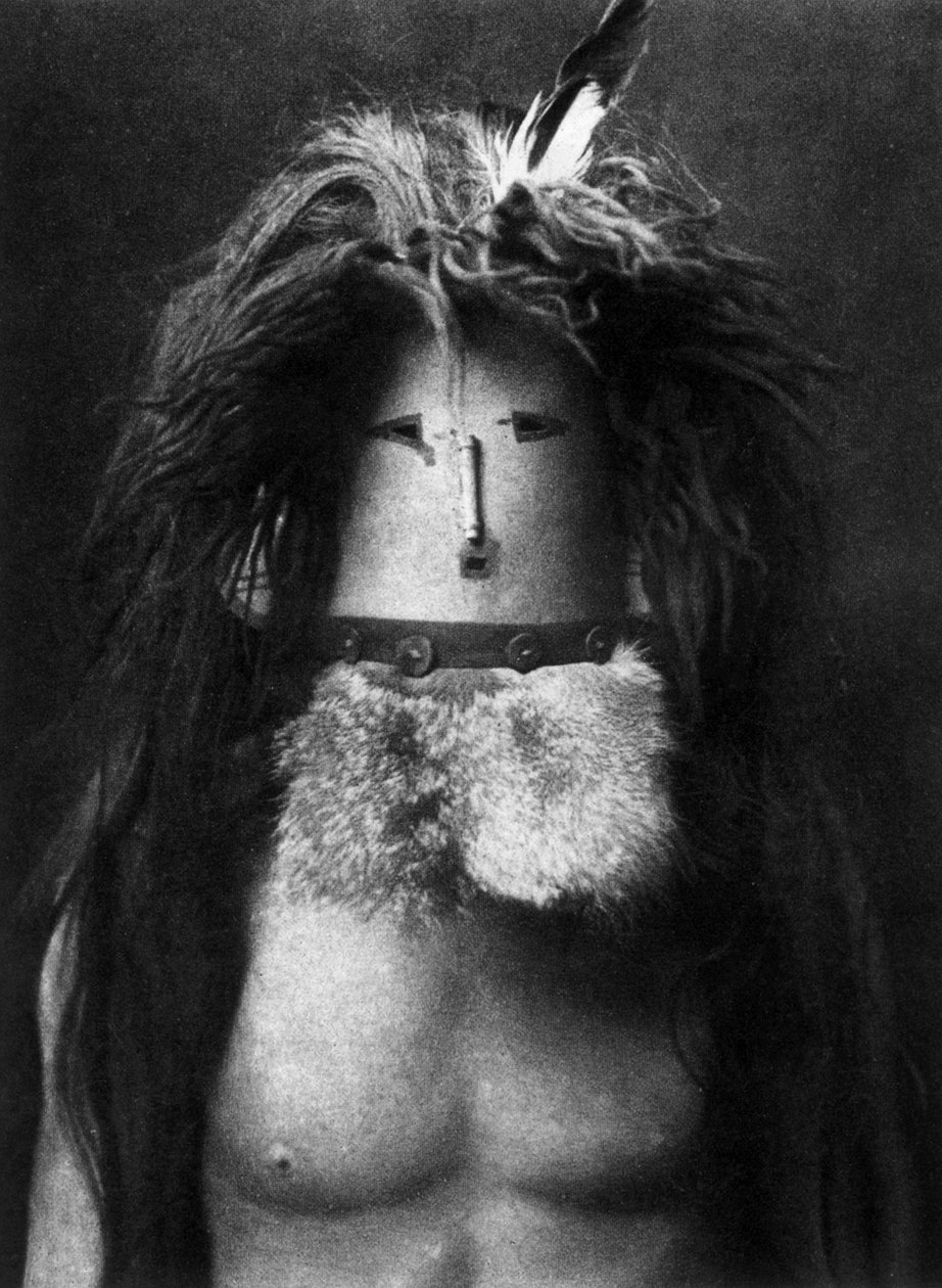 Indianin Navajo przebrany za boginię Haschebaad autorstwa Edward Sheriff Curtis