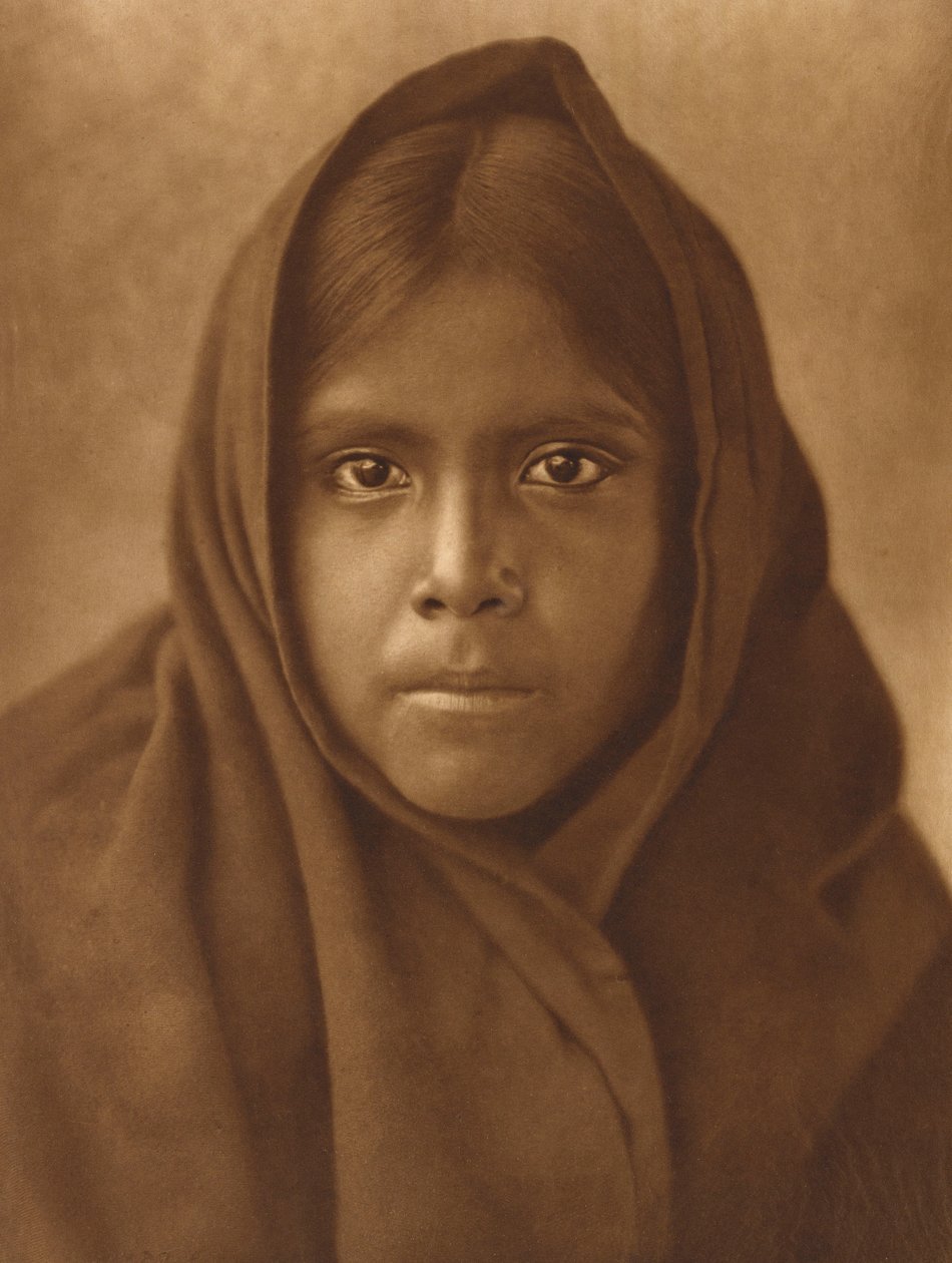 Qahatika Girl, ok. 1907 r. (fotograwiura wielkoformatowa) autorstwa Edward Sheriff Curtis